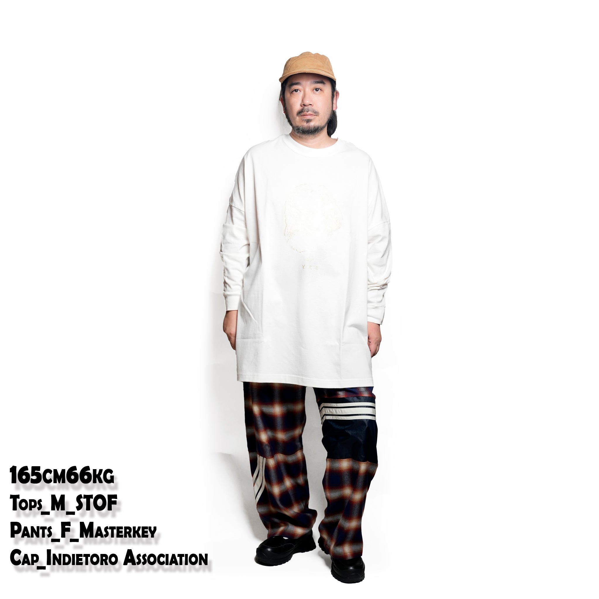 ECONOMY EMBROI L/S T-SHIRT | Color_White | No_sf25aw-20c_white【STOF_ストフ】