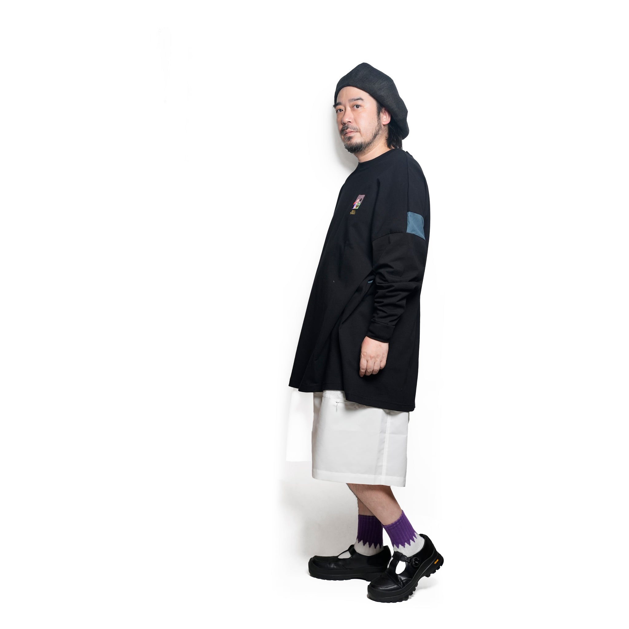 TALK ON YOUR BACK L/S T-SHIRT | Color_Black | No_sf25aw-19_black【STOF_ストフ】