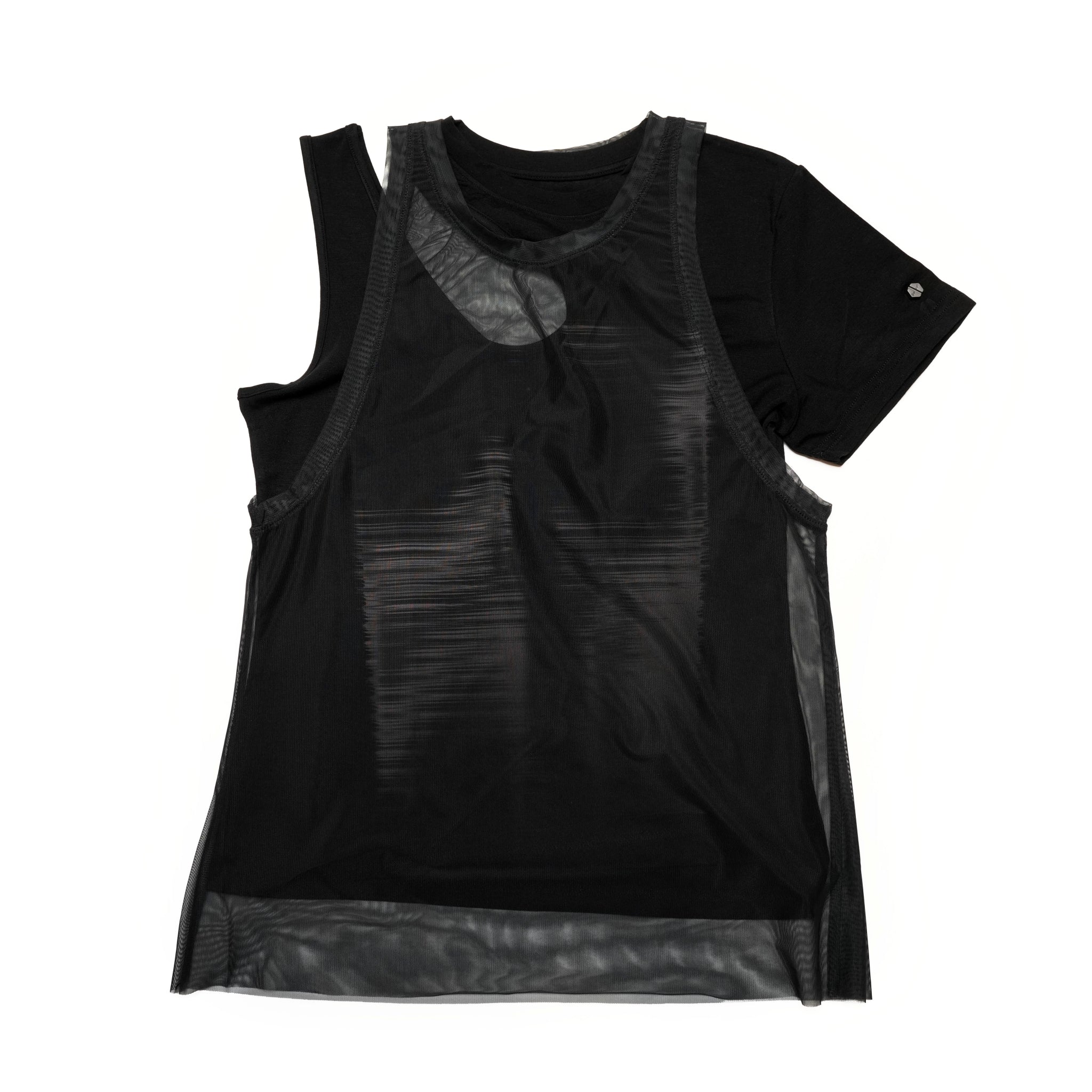 SNA24-T04 | <Future Women:X-ray Collection> See -through T-Shirt - Black【SEIVSON_セイブソン】【archive】