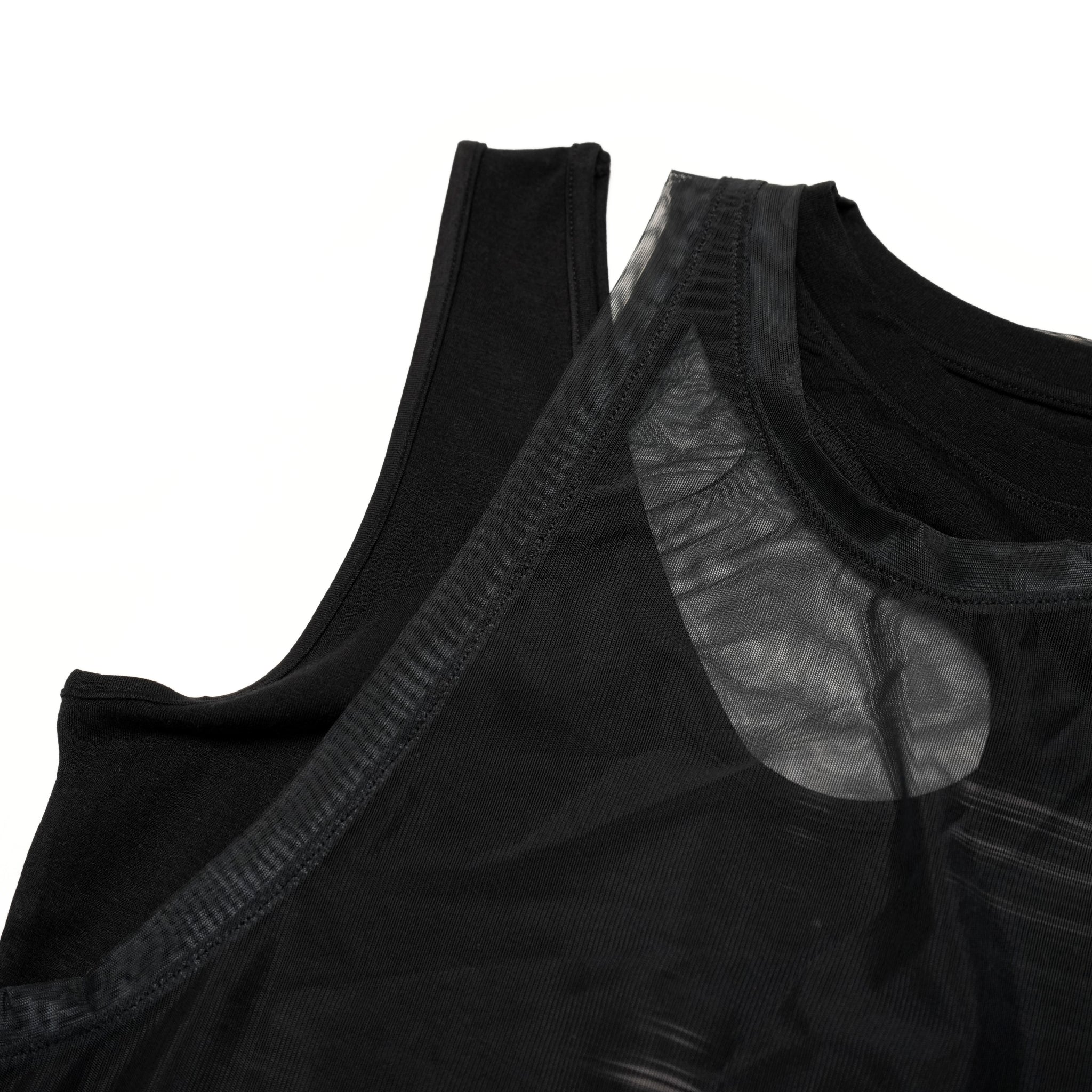 SNA24-T04 | <Future Women:X-ray Collection> See -through T-Shirt - Black【SEIVSON_セイブソン】【archive】