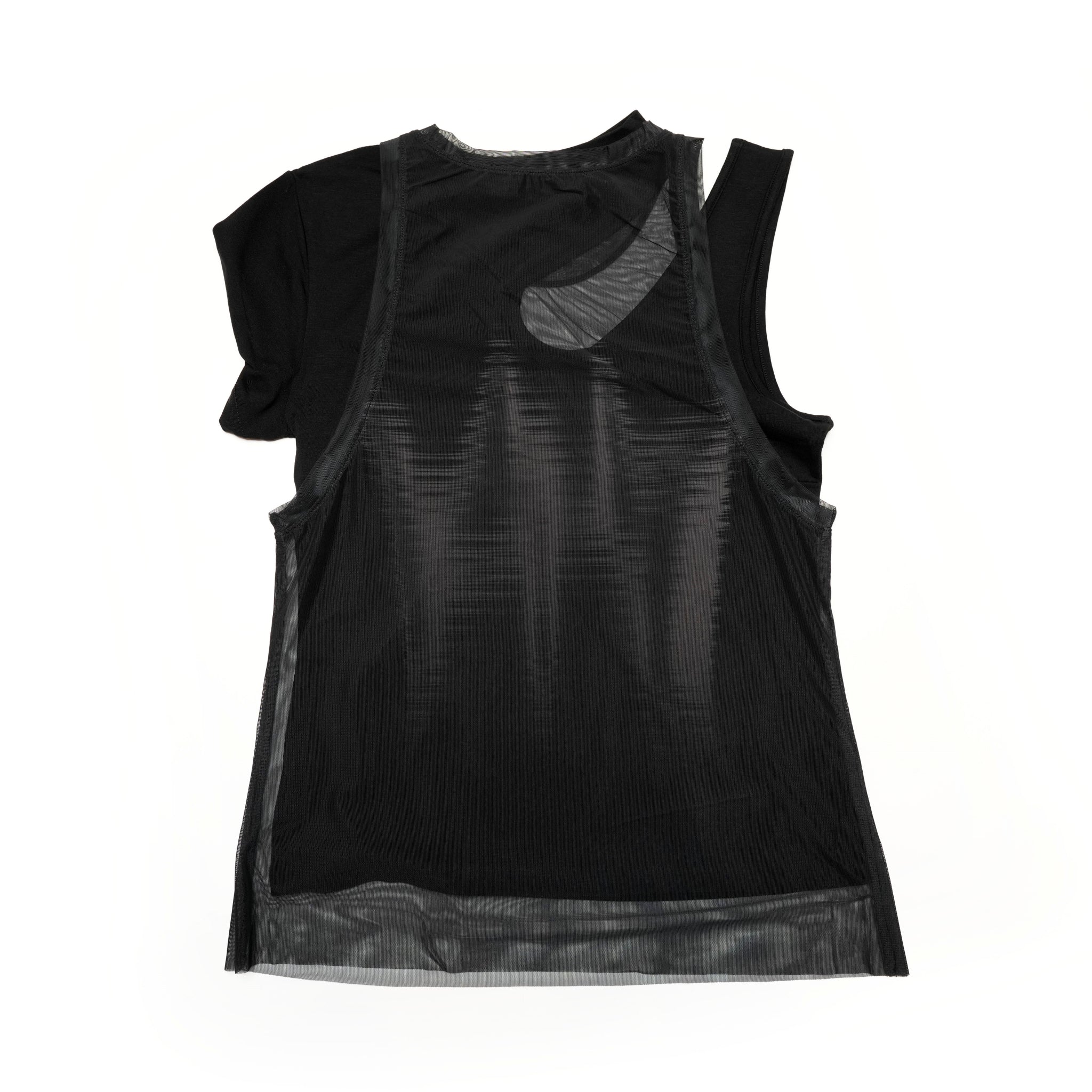 SNA24-T04 | <Future Women:X-ray Collection> See -through T-Shirt - Black【SEIVSON_セイブソン】【archive】
