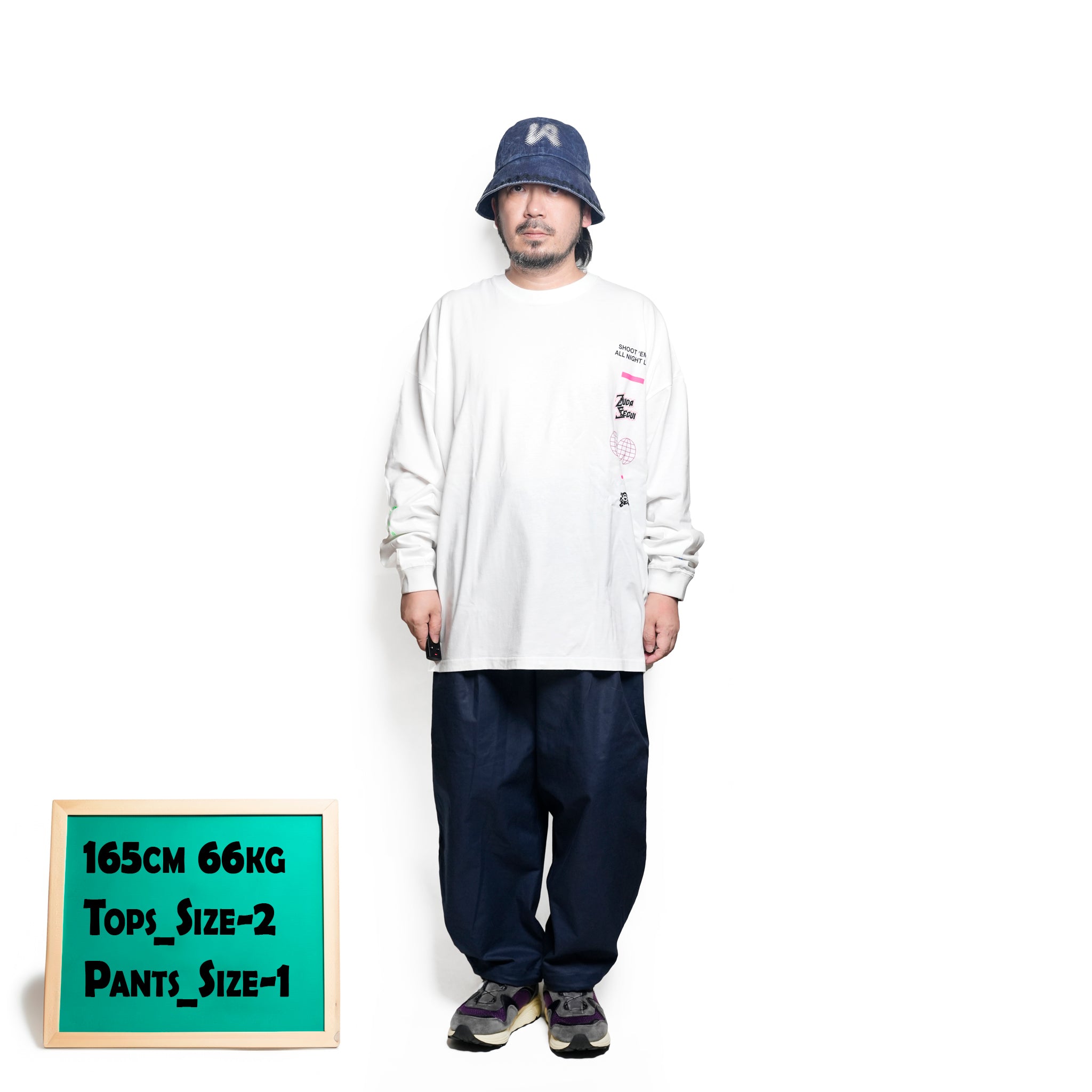 グラフィック tee L/S_3 | Color_Color: White | No__213_color: white【UNTRACE_アントレース】