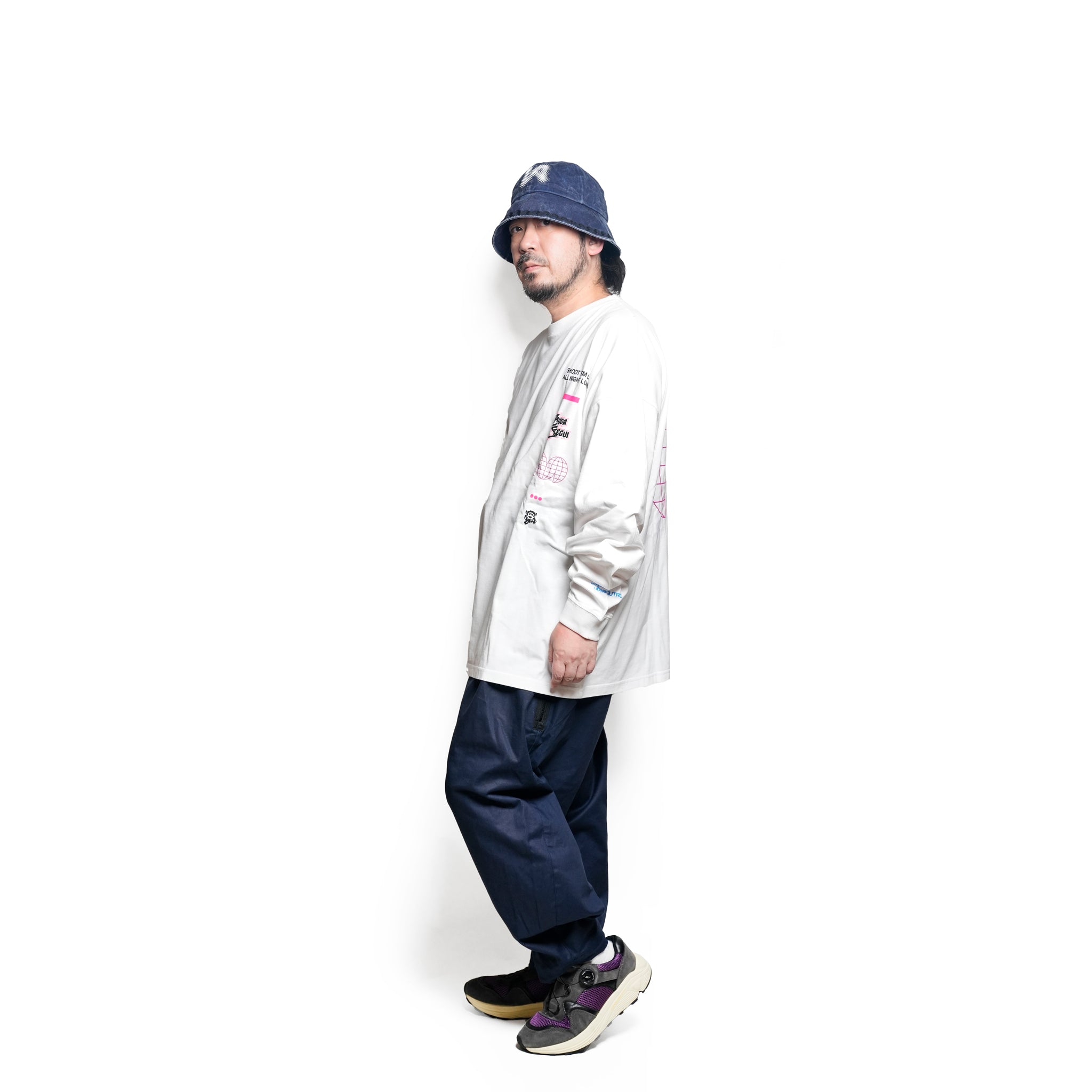 グラフィック tee L/S_3 | Color_Color: White | No__213_color: white【UNTRACE_アントレース】