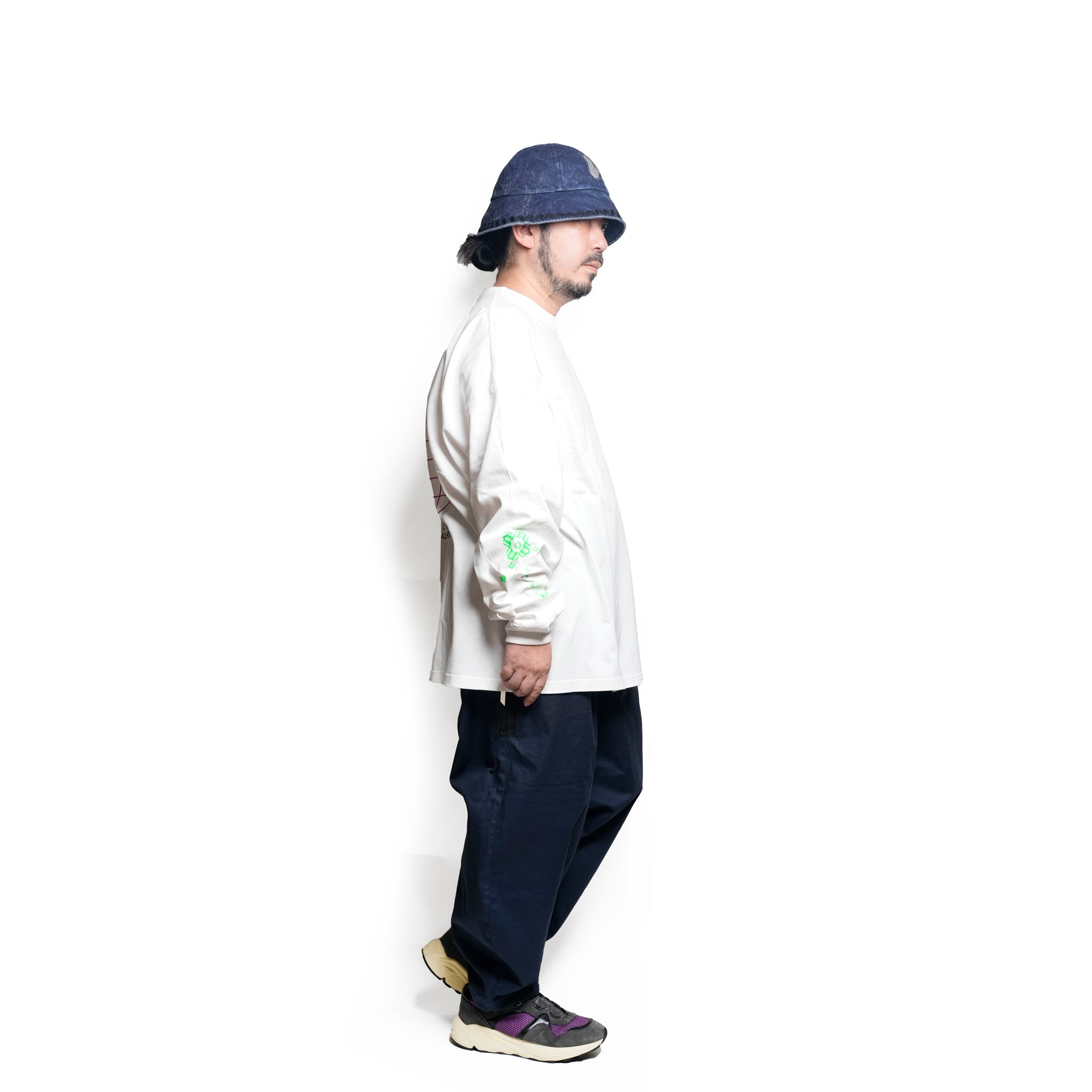 グラフィック tee L/S_3 | Color_Color: White | No__213_color: white【UNTRACE_アントレース】