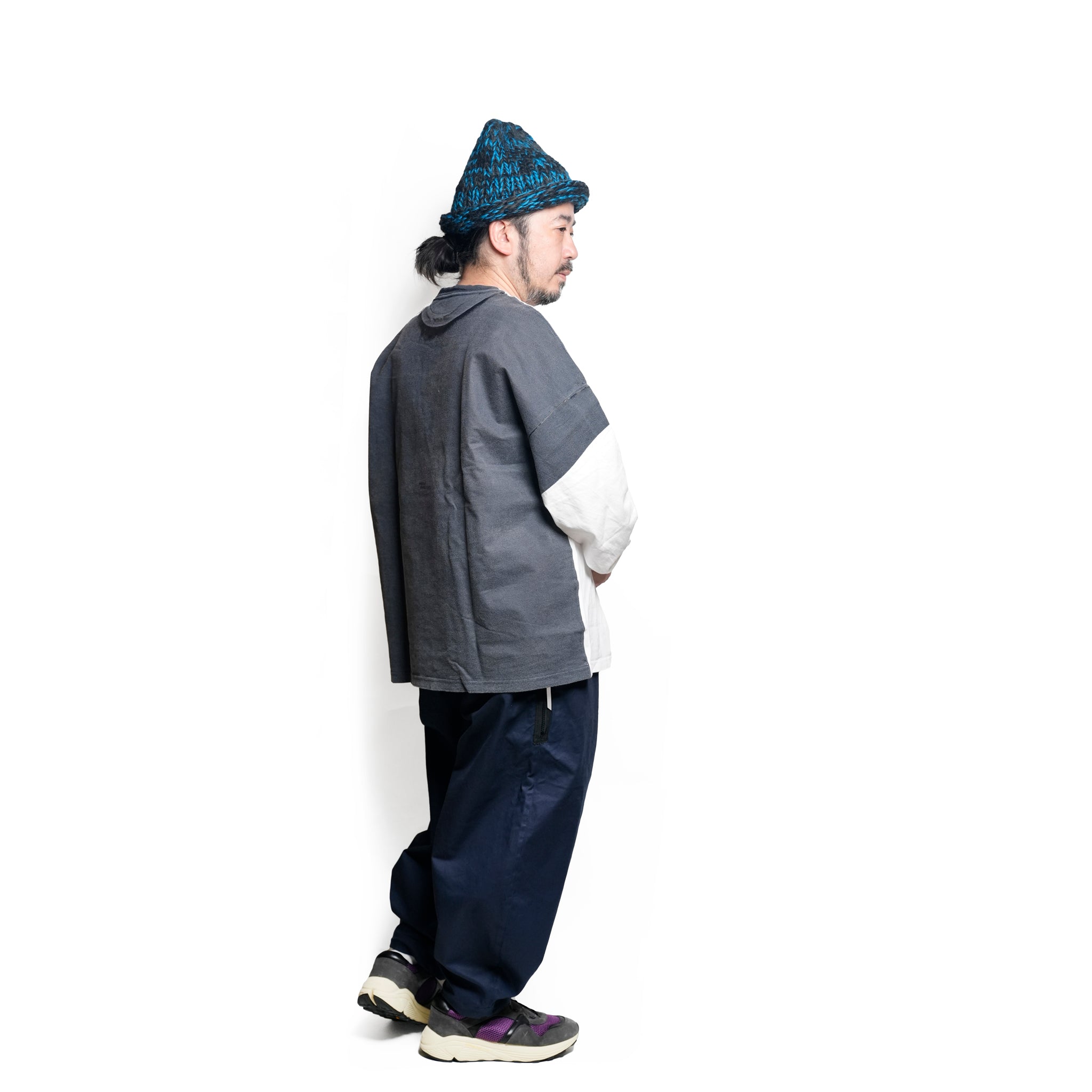 グラフィック tee L/S_7 | Color_Color: White X Gray | No__217_color: white x gray【UNTRACE_アントレース】