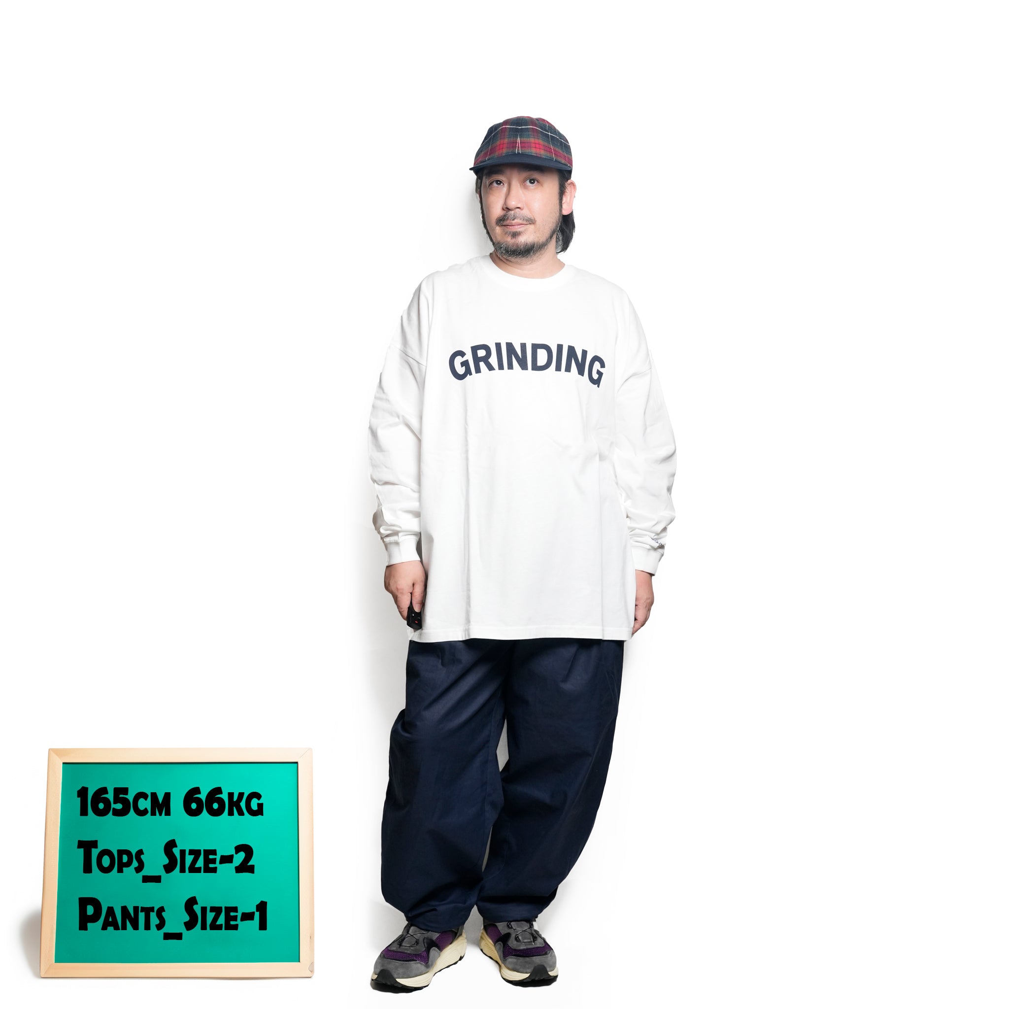 グラフィック tee L/S_5 | Color_Color: White | No__215_color: white【UNTRACE_アントレース】