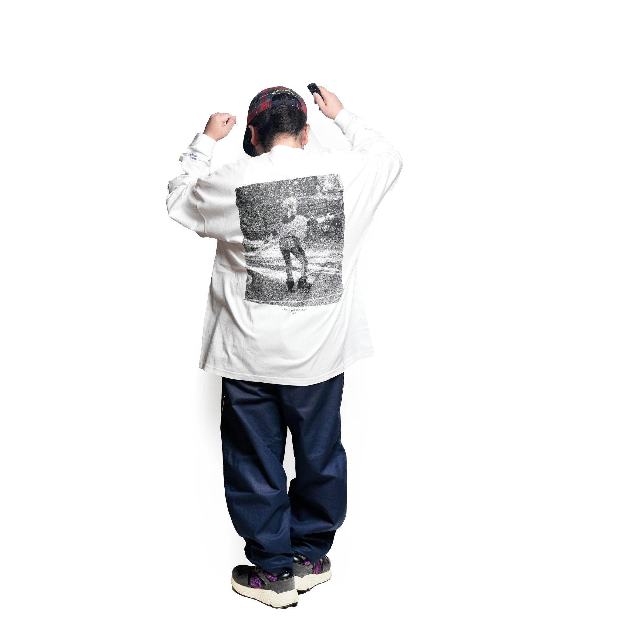 グラフィック tee L/S_5 | Color_Color: White | No__215_color: white【UNTRACE_アントレース】