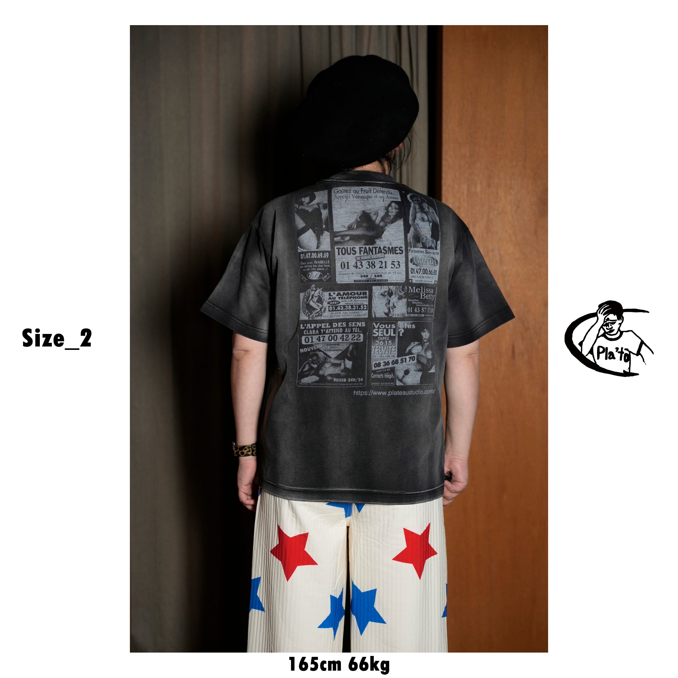 Pla25sst19_Washed Black | Sp tee | Color:Washed Black【PLATEAU STUDIO_プラトー スタジオ】【ネコポス選択可能】