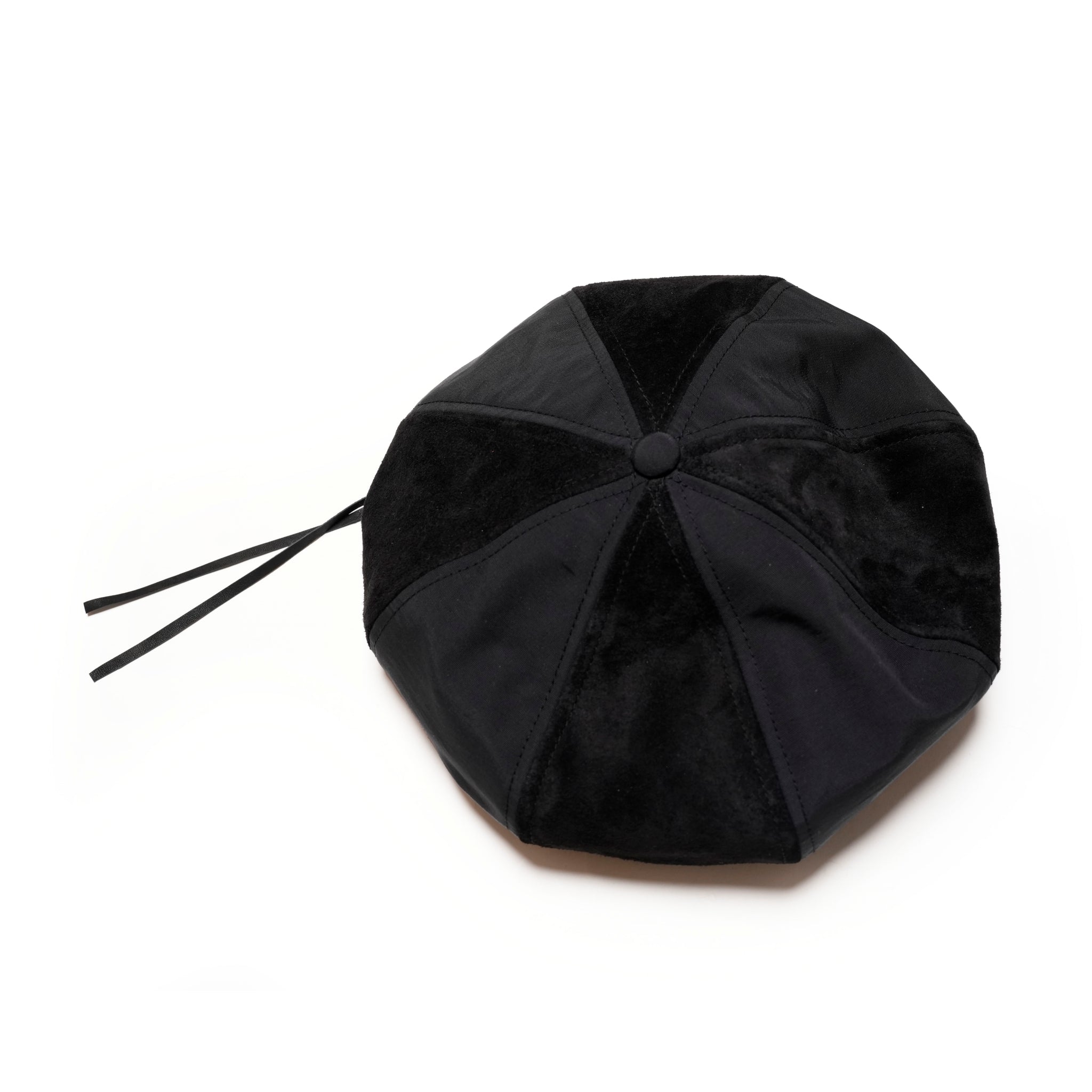 IA-24-103_BLACK | 8Panel Combi Beret – Black | INDIETRO ASSOCIATION
