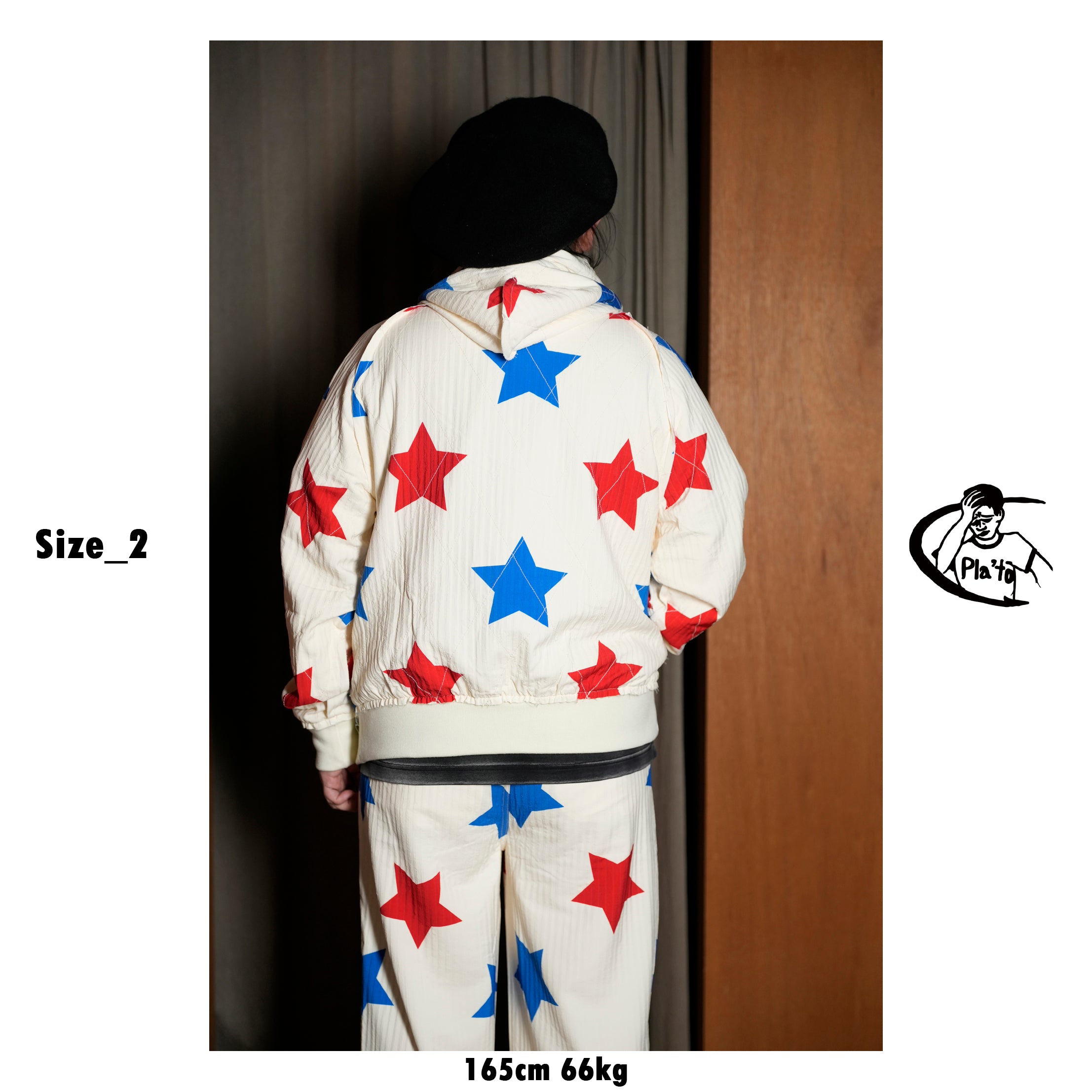 Pla25ssj12_Mix | Star zip-up jacket | Color:Mix【PLATEAU STUDIO_プラトー スタジオ】
