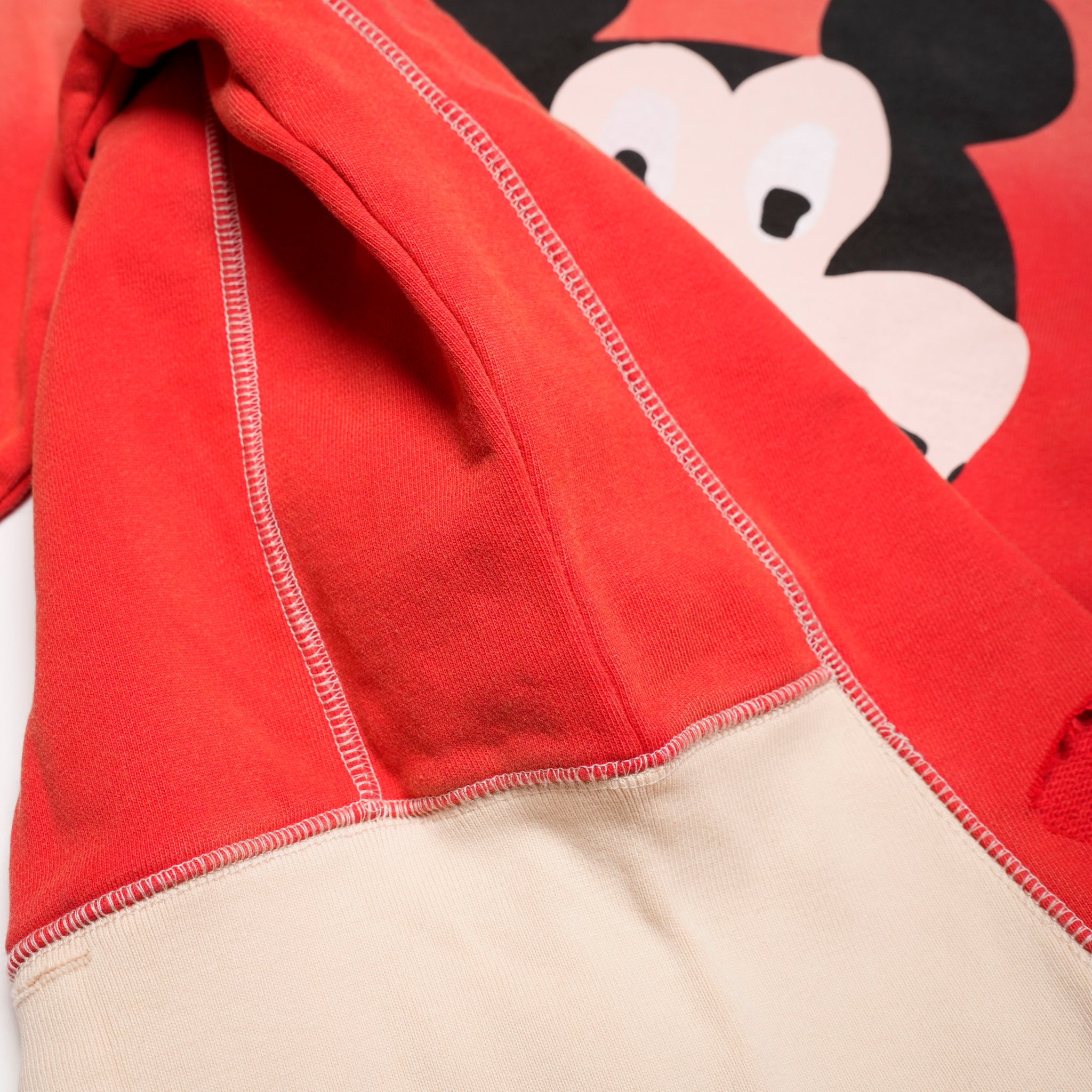 Pla24awt01-2_Washed red | Mickey vitage crewneck | Color:Washed Red【PLATEAU STUDIO_プラトー スタジオ】【archive】
