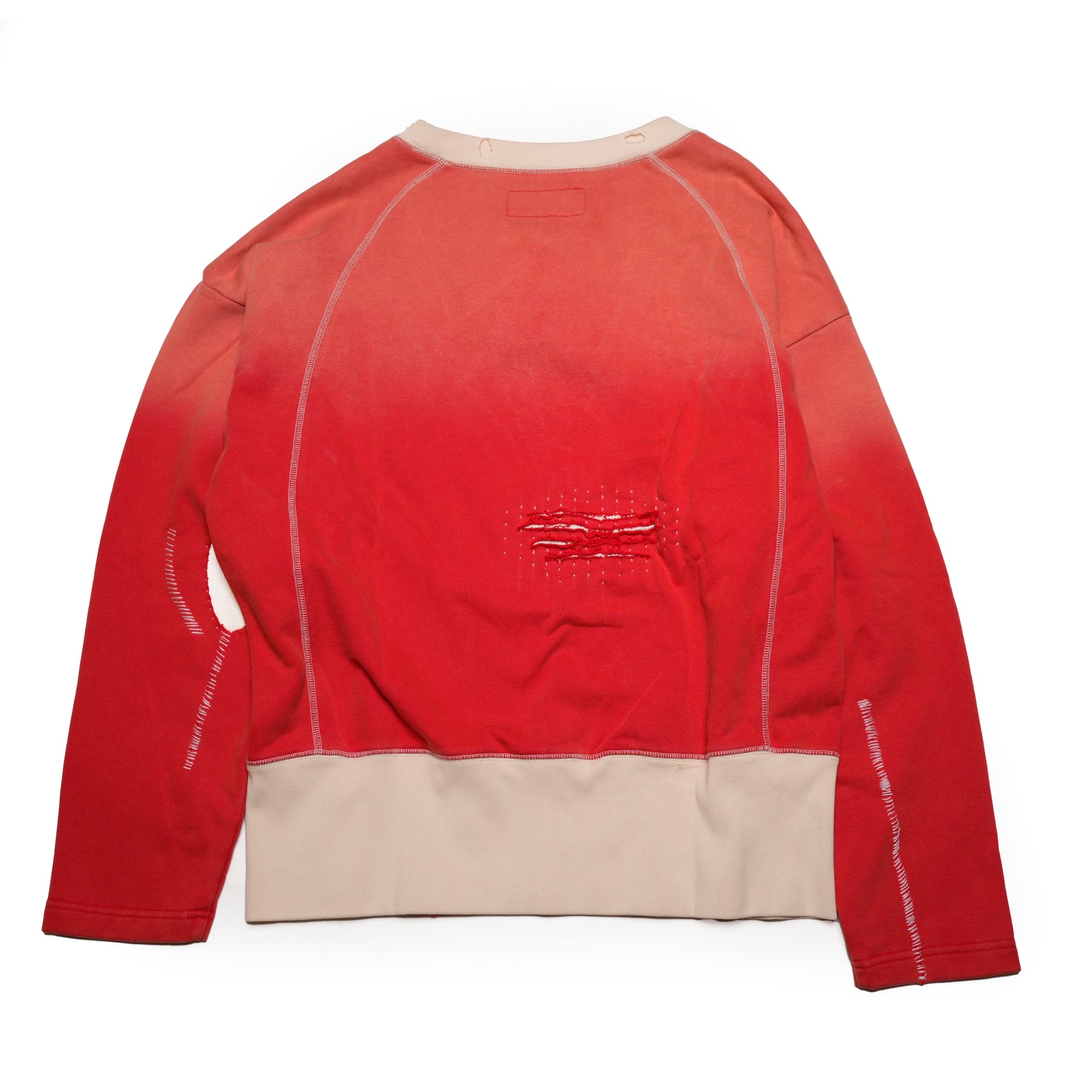 Pla24awt01-2_Washed red | Mickey vitage crewneck | Color:Washed Red【PLATEAU STUDIO_プラトー スタジオ】【archive】