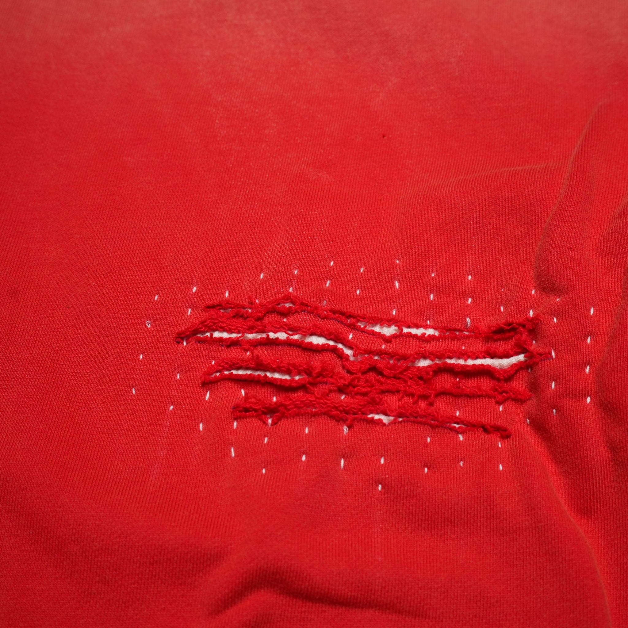 Pla24awt01-2_Washed red | Mickey vitage crewneck | Color:Washed Red【PLATEAU STUDIO_プラトー スタジオ】【archive】