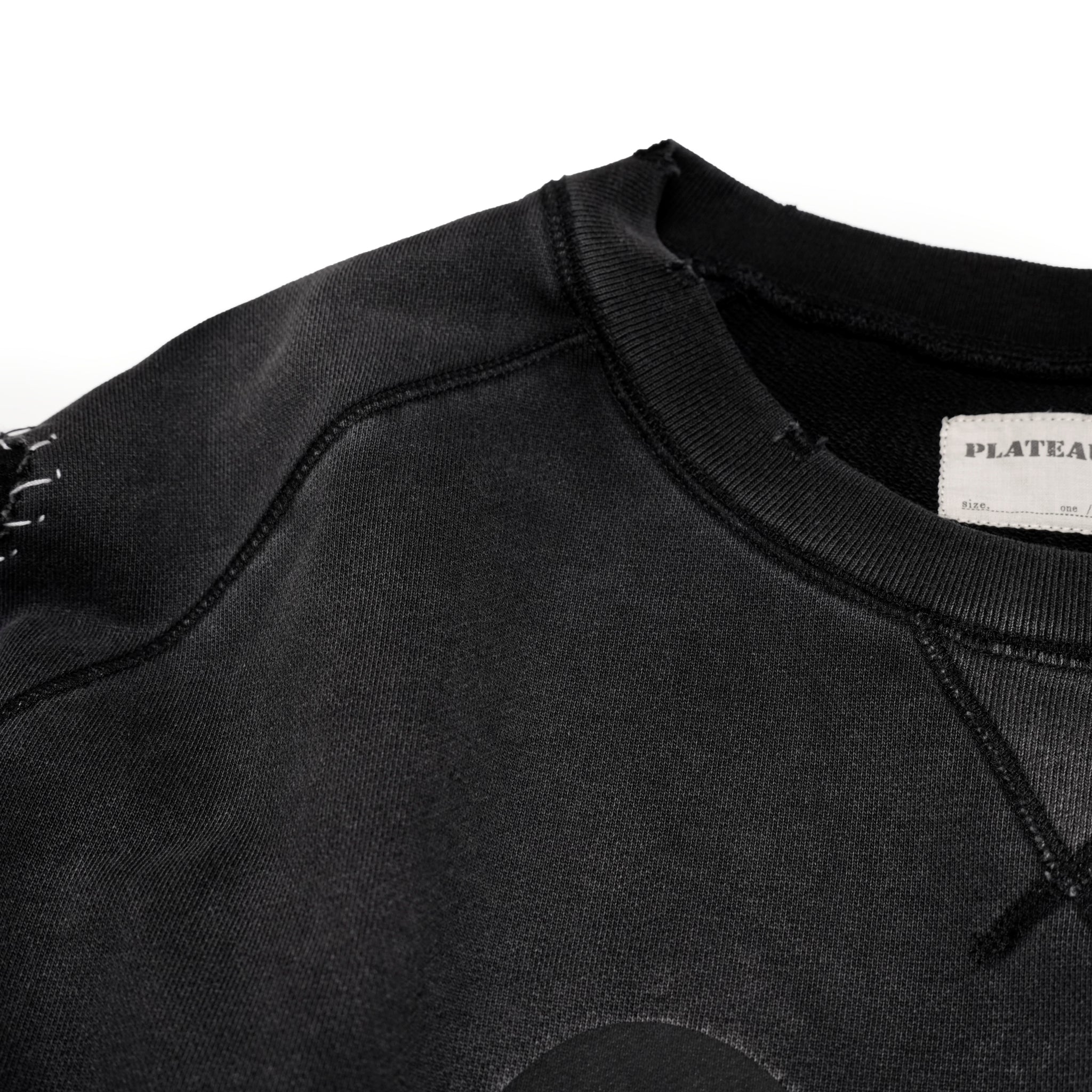 Pla24awt01-1_Washed black | Mickey vitage crewneck | Color:Washed Black【PLATEAU STUDIO_プラトー スタジオ】【archive】