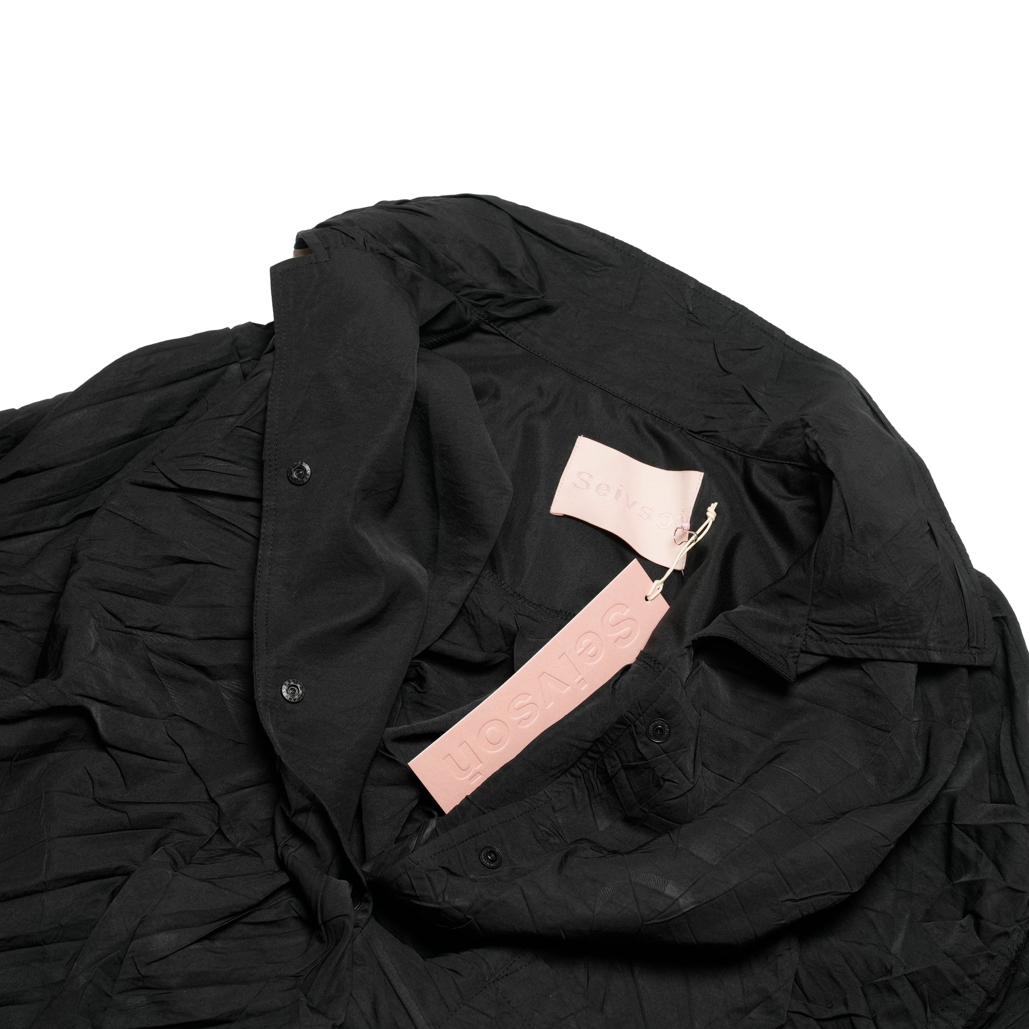 Seivson x (A)crypsis® Spring/Summer Air-Fold Shirt - BLACK COLOR: BLACK | Size:Free【(A)CRYPSIS®】【SEIVSON_セイヴソン】