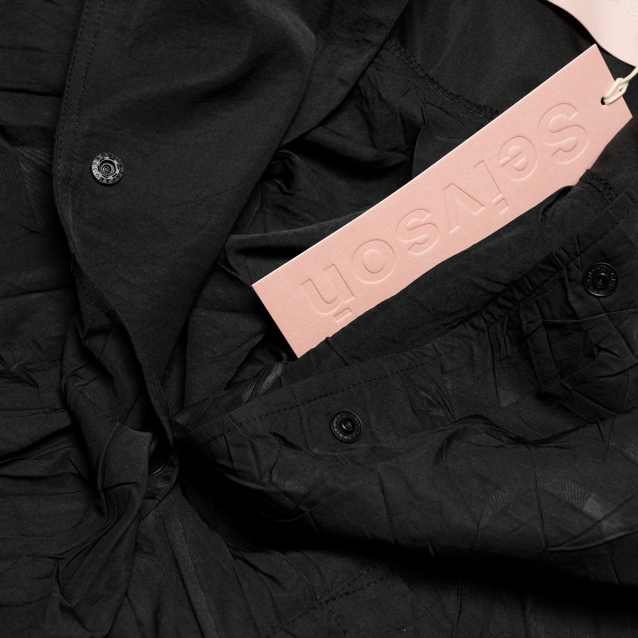 Seivson x (A)crypsis® Spring/Summer Air-Fold Shirt - BLACK COLOR: BLACK | Size:Free【(A)CRYPSIS®】【SEIVSON_セイヴソン】
