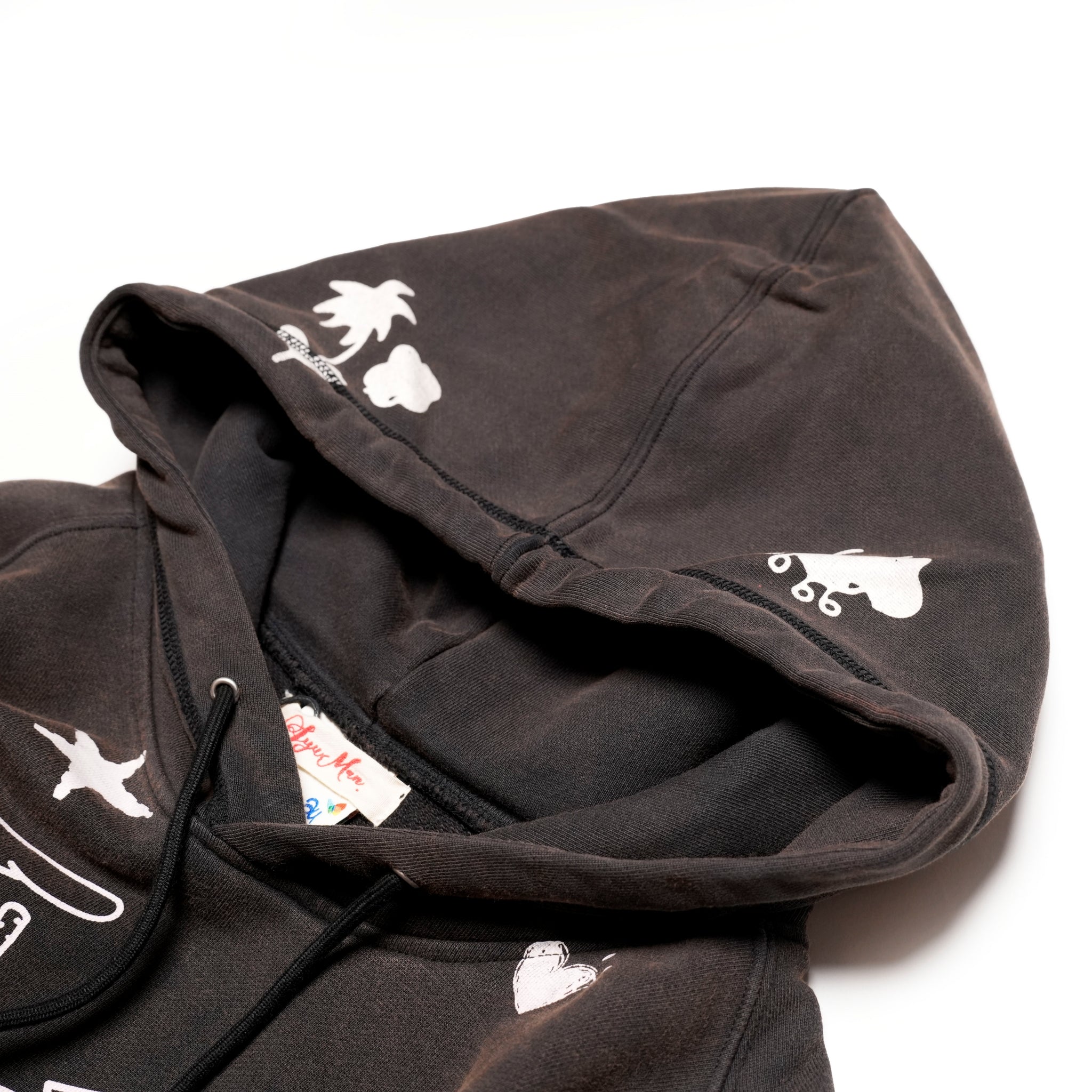 Pla24awcol2-1_washed black | x SYU.Man illustrator hoodie | Color:Washed Black【PLATEAU STUDIO_プラトー スタジオ】