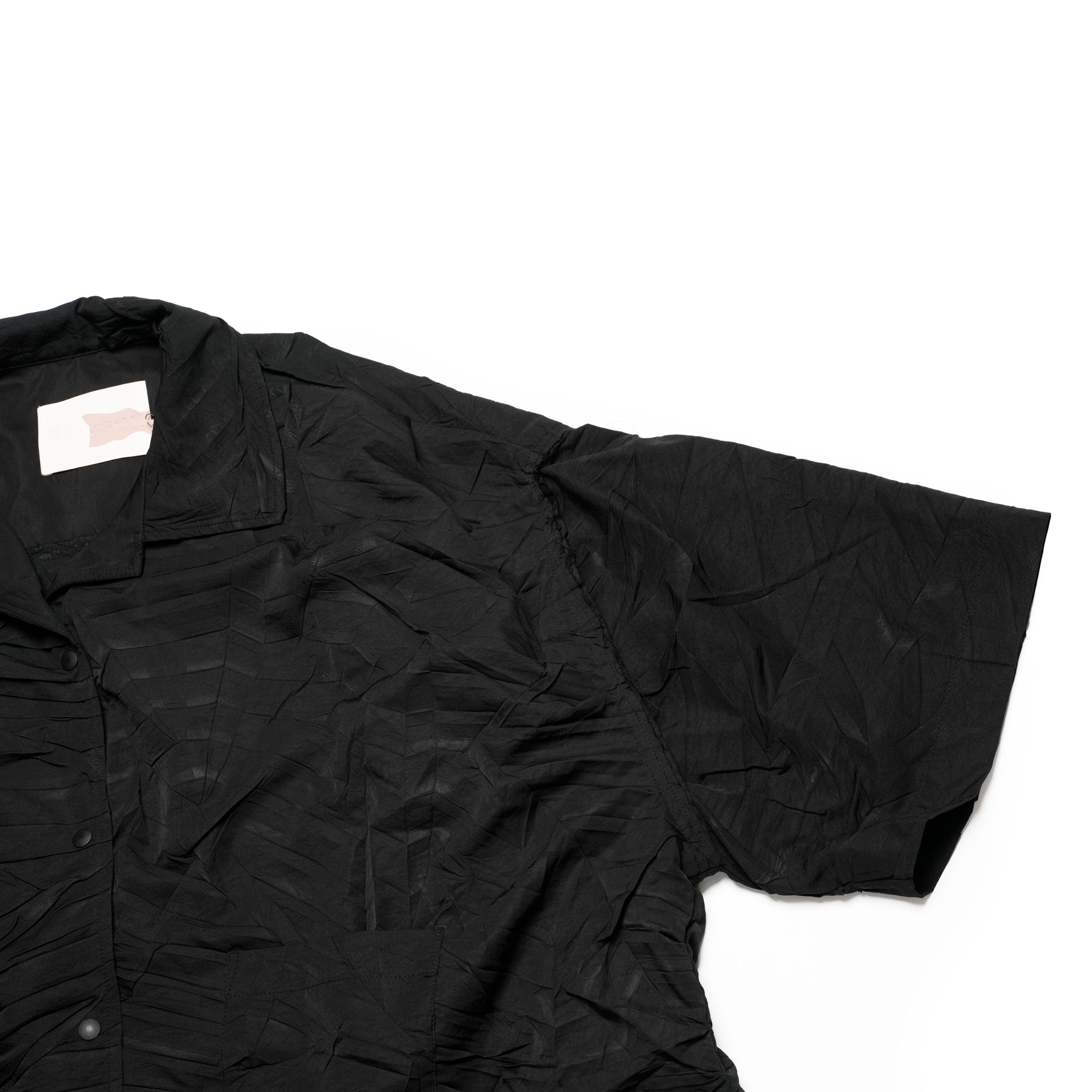 Seivson x (A)crypsis® Spring/Summer Air-Fold Shirt - BLACK COLOR: BLACK | Size:Free【(A)CRYPSIS®】【SEIVSON_セイヴソン】