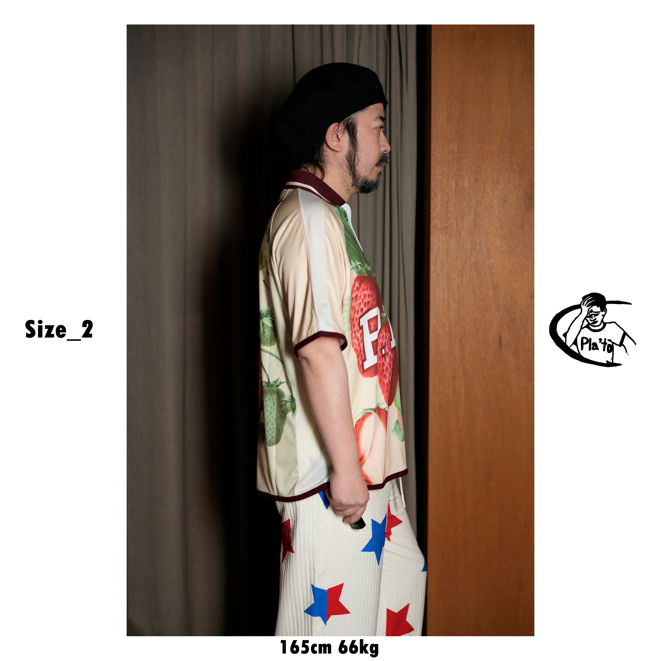 Pla25sst11_Print | Strawberry jersey | Color:Print【PLATEAU STUDIO_プラトー スタジオ】【archive】