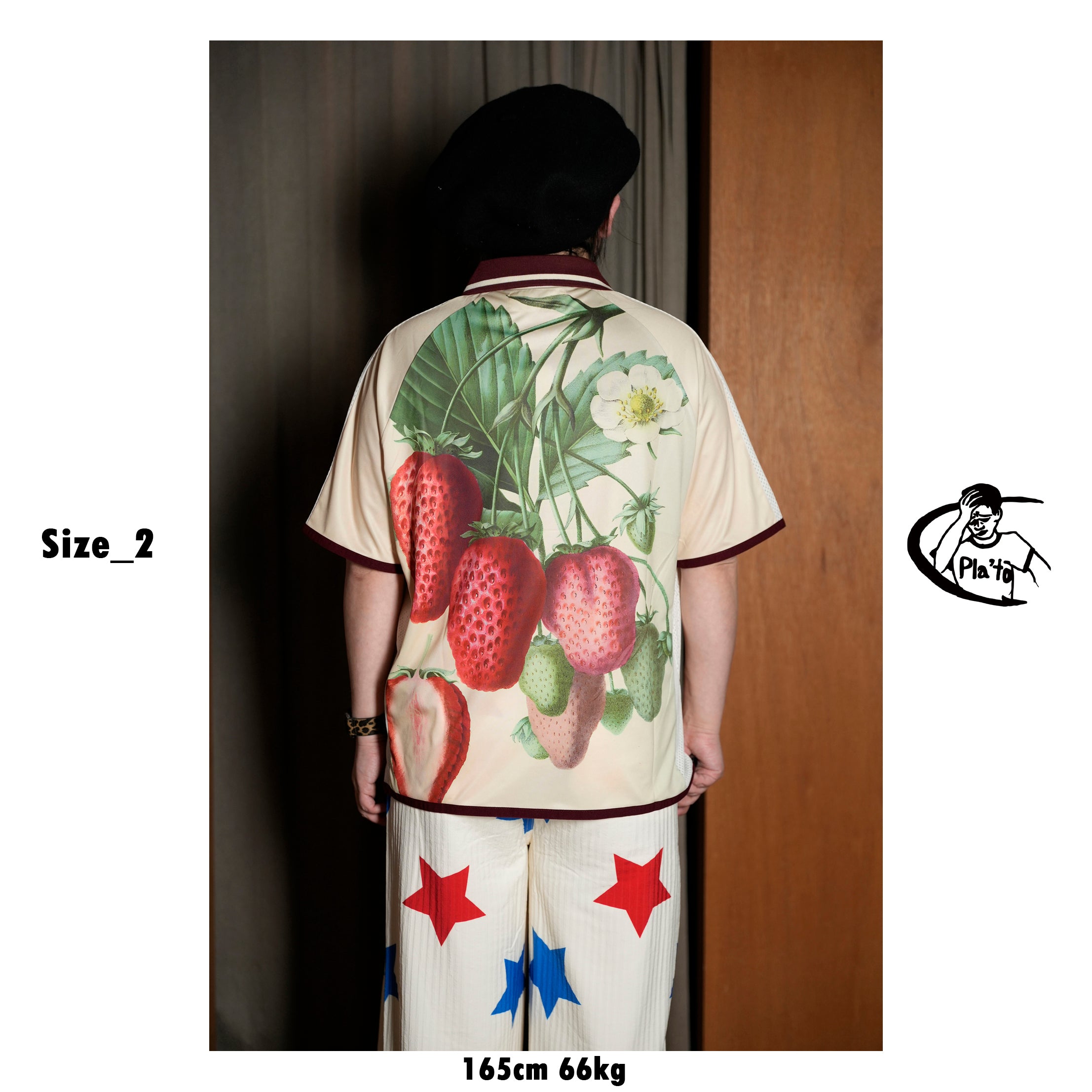 Pla25sst11_Print | Strawberry jersey | Color:Print【PLATEAU STUDIO_プラトー スタジオ】【archive】