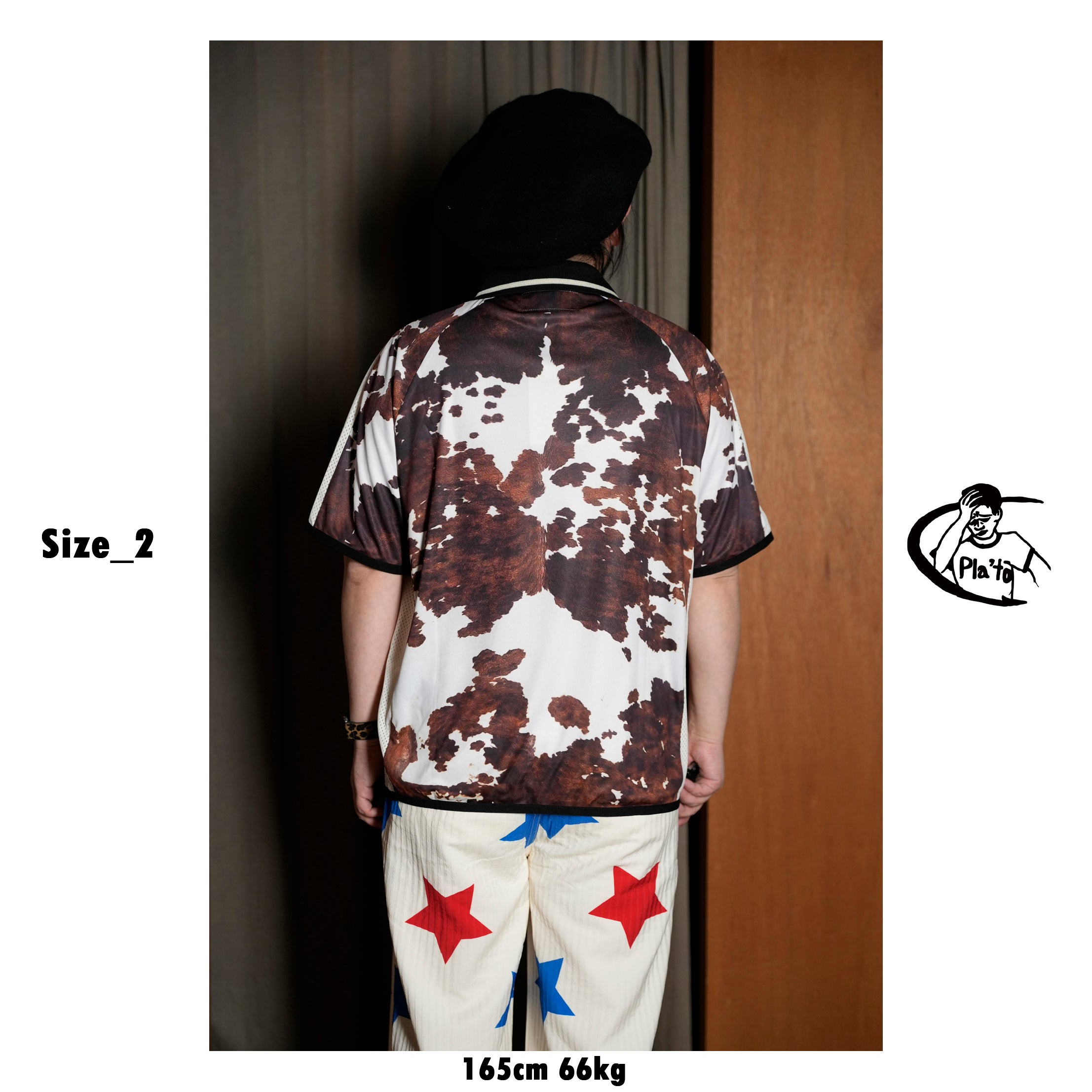 Pla25sst09_Print | Cowhide jersey | Color:Print【PLATEAU STUDIO_プラトー スタジオ】【archive】