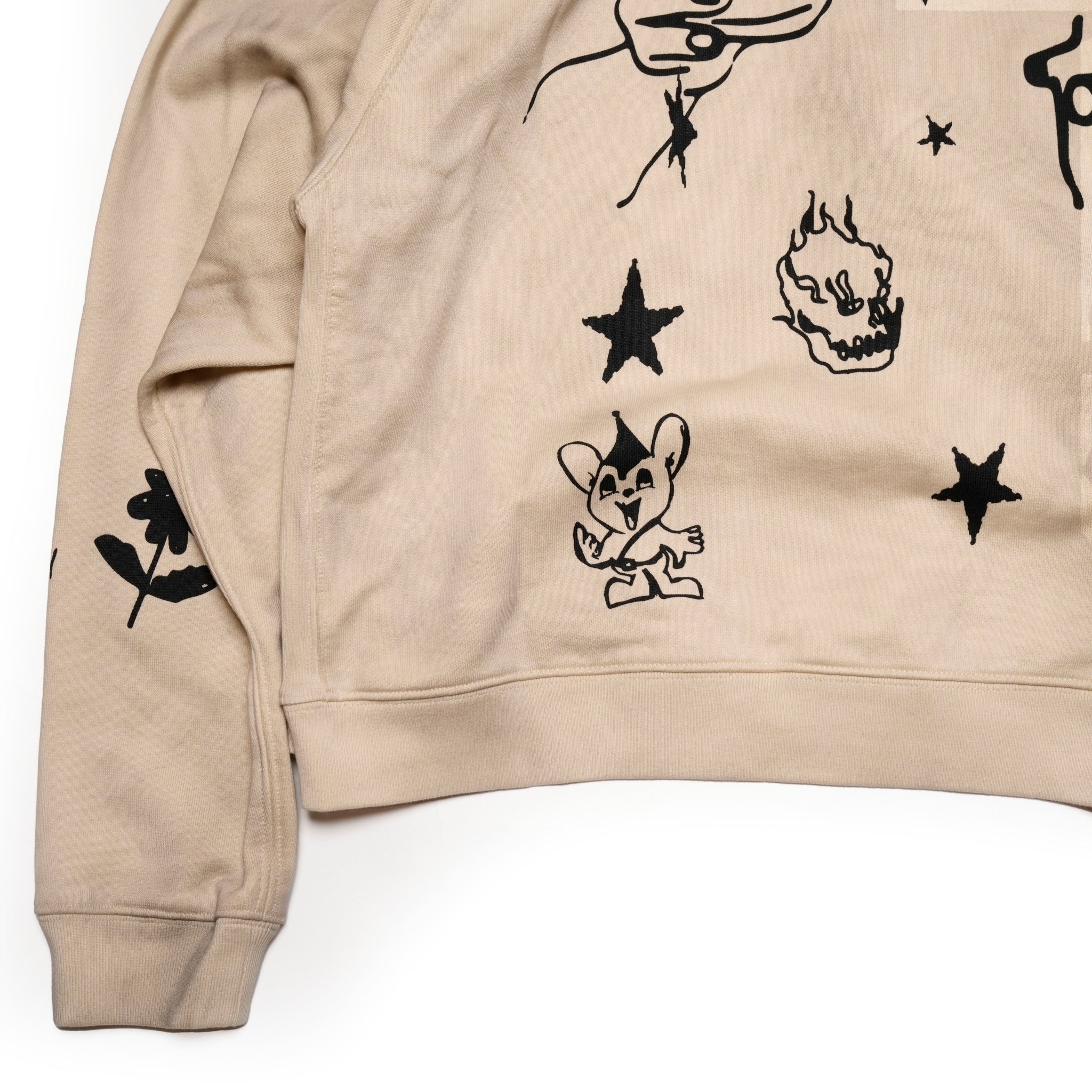 Pla24awcol2-2_dirty beige | x SYU.Man illustrator hoodie | Color:Dirty Beige【PLATEAU STUDIO_プラトー スタジオ】【archive】