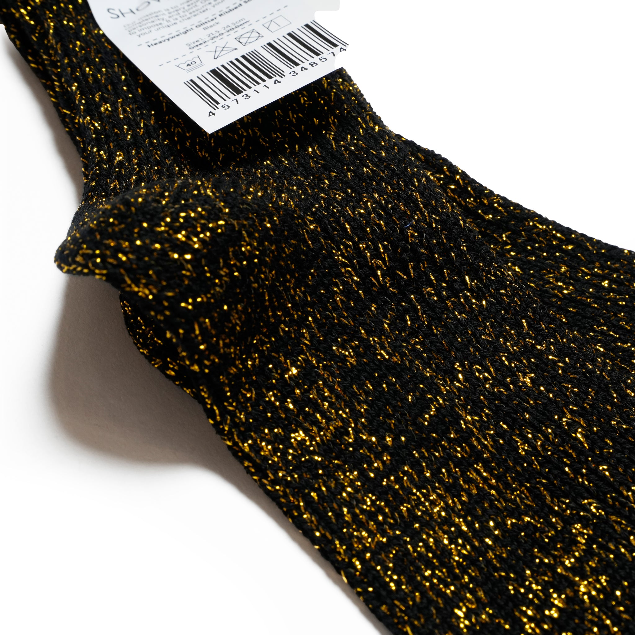 Heavyweight Glitter Ribbed Socks | Color:Red/Black SW-24【DECKA QUALITY SOCKS_デカクオリティソックス】【SHOWATABÉ】【ネコポス選択可能】