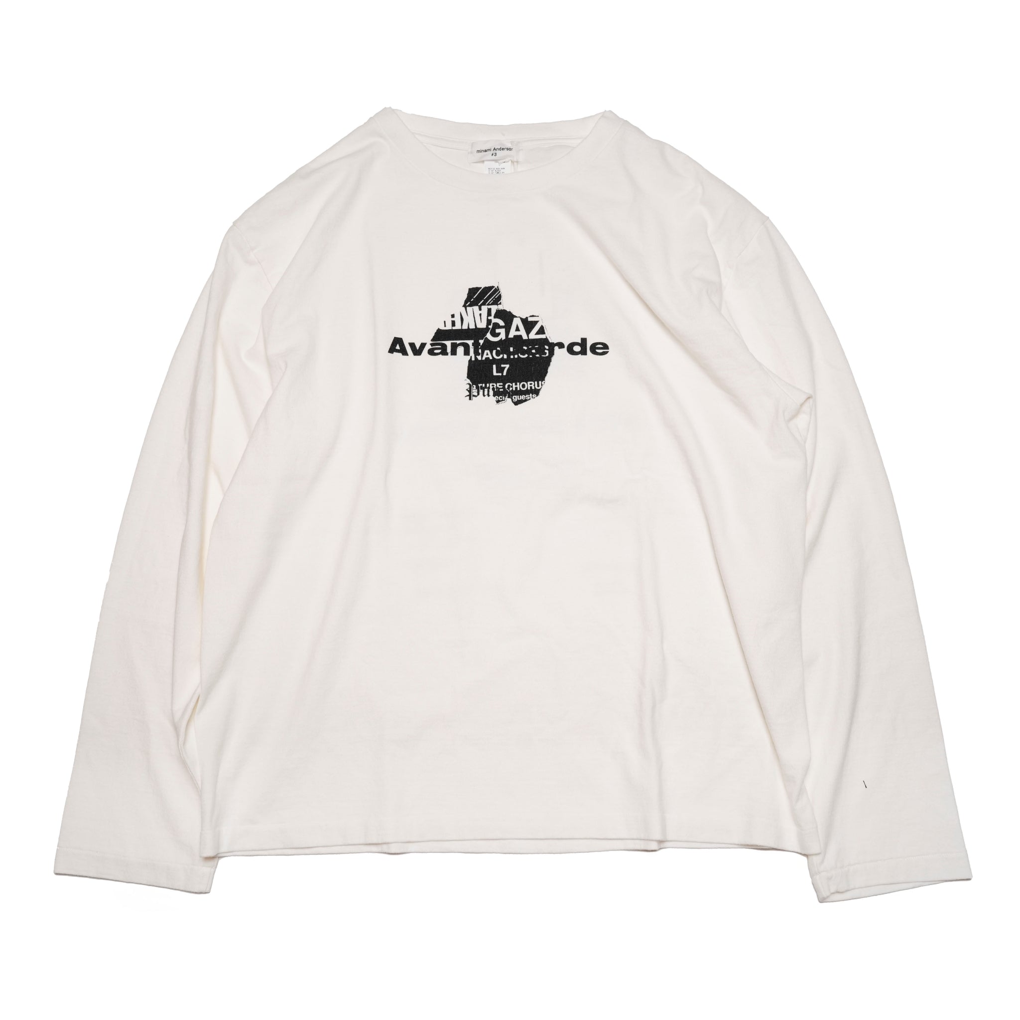 24#03-5A30-0_White | AVANT-GARDE-ロンTEE | Color:White【MINAMI ANDERSON_ミナミアンダーソン】