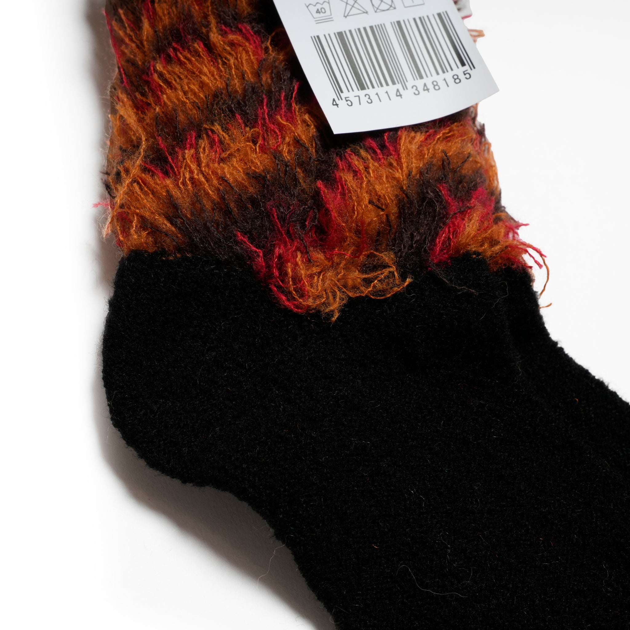 Multi-Color Shaggy Socks | Color:Ecru/Black SW-27【DECKA QUALITY SOCKS_デカクオリティソックス】【SHOWATABÉ】【ネコポス選択可能】