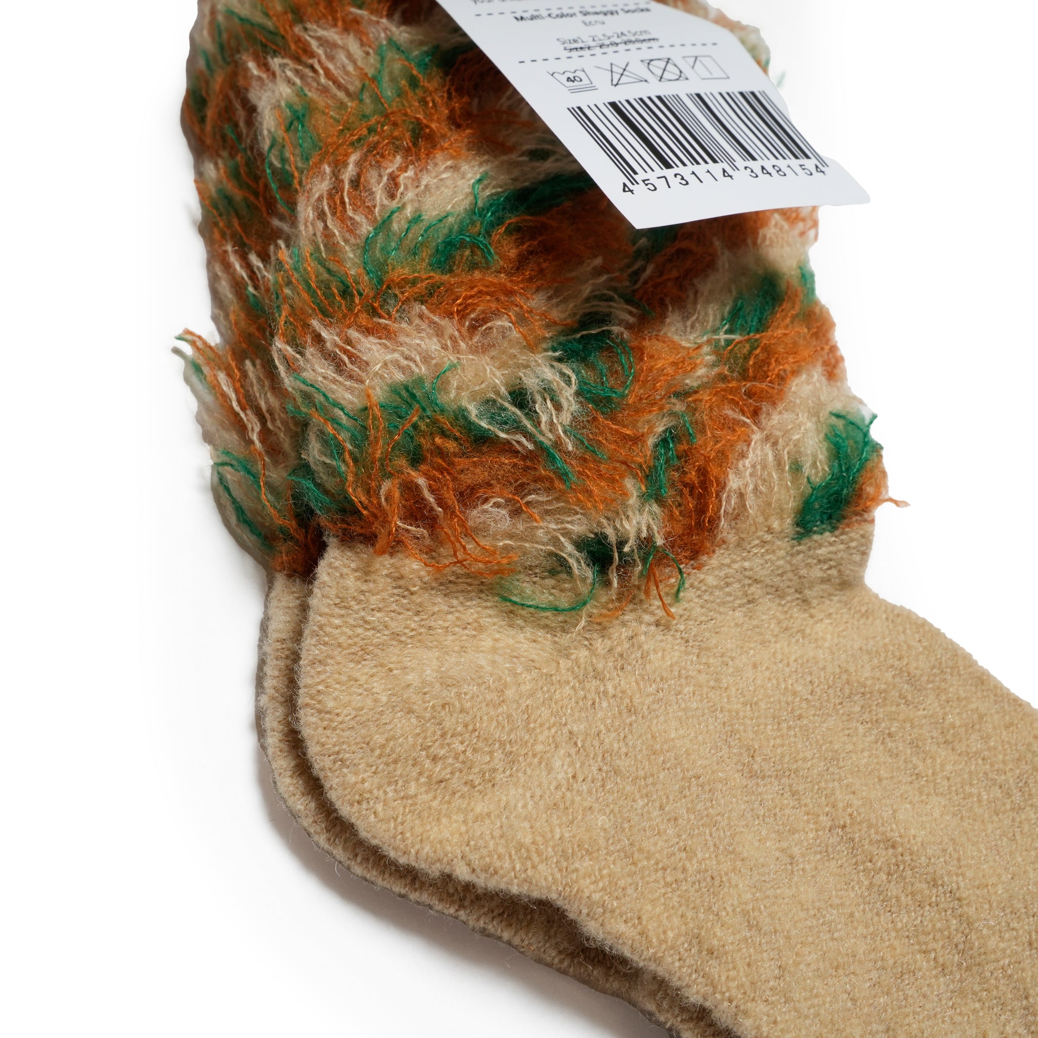 Multi-Color Shaggy Socks | Color:Ecru/Black SW-27【DECKA QUALITY SOCKS_デカクオリティソックス】【SHOWATABÉ】【ネコポス選択可能】