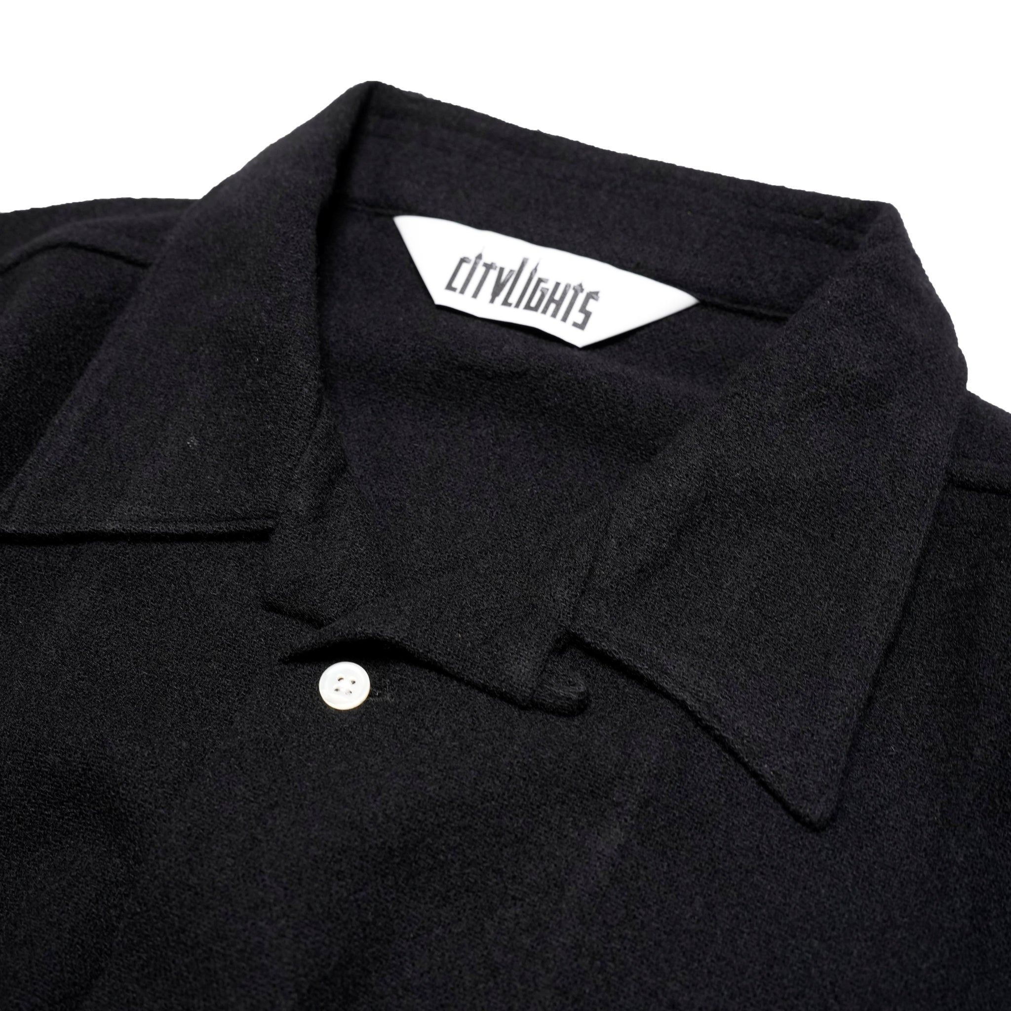 CAMP COLLAR SHIRT *BLACK ETAMINE | Petite Regular/Regular/Tall 【CITYLIGHTS PRODUCTS_シティライツプロダクツ】【archive】