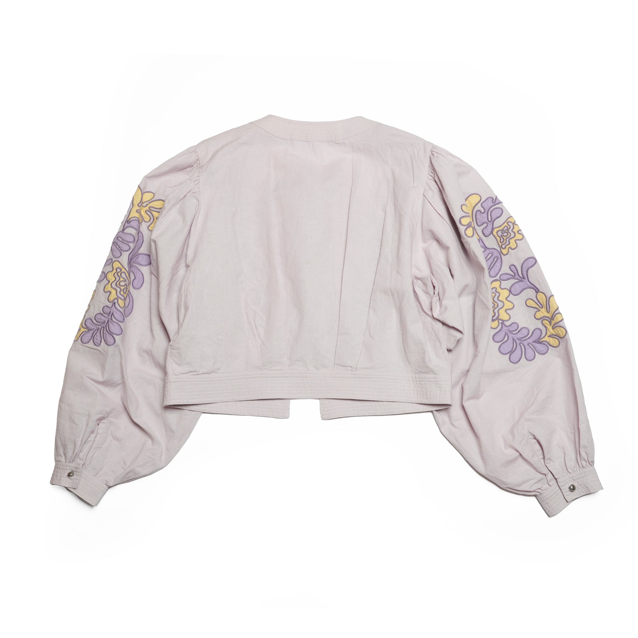 020151SF2_Pink | COTTON LINEN PATCHWORK EMBROIDERY TOP | Color:Pink【SARA MALLIKA_サラマリカ】