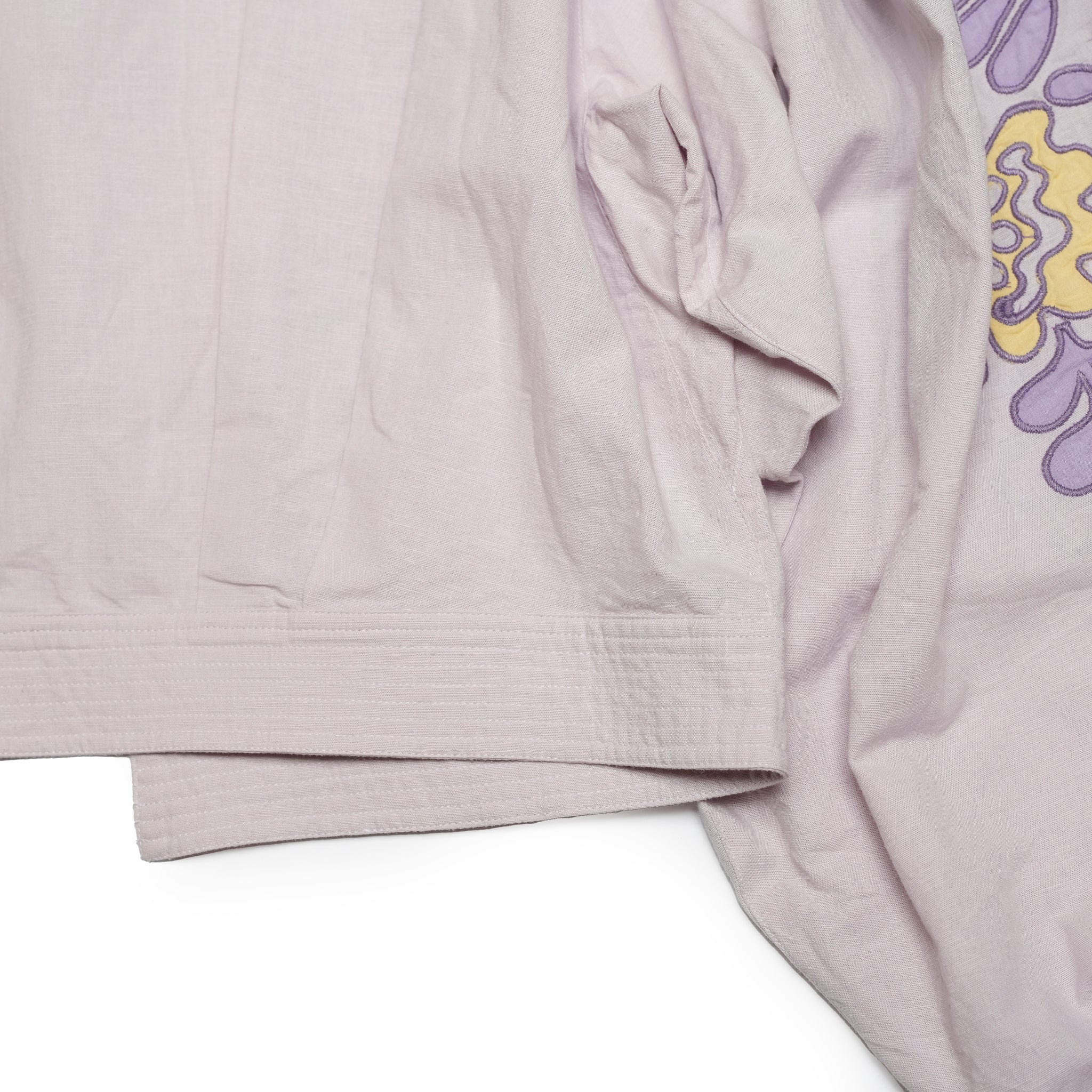 020151SF2_Pink | COTTON LINEN PATCHWORK EMBROIDERY TOP | Color:Pink【SARA MALLIKA_サラマリカ】