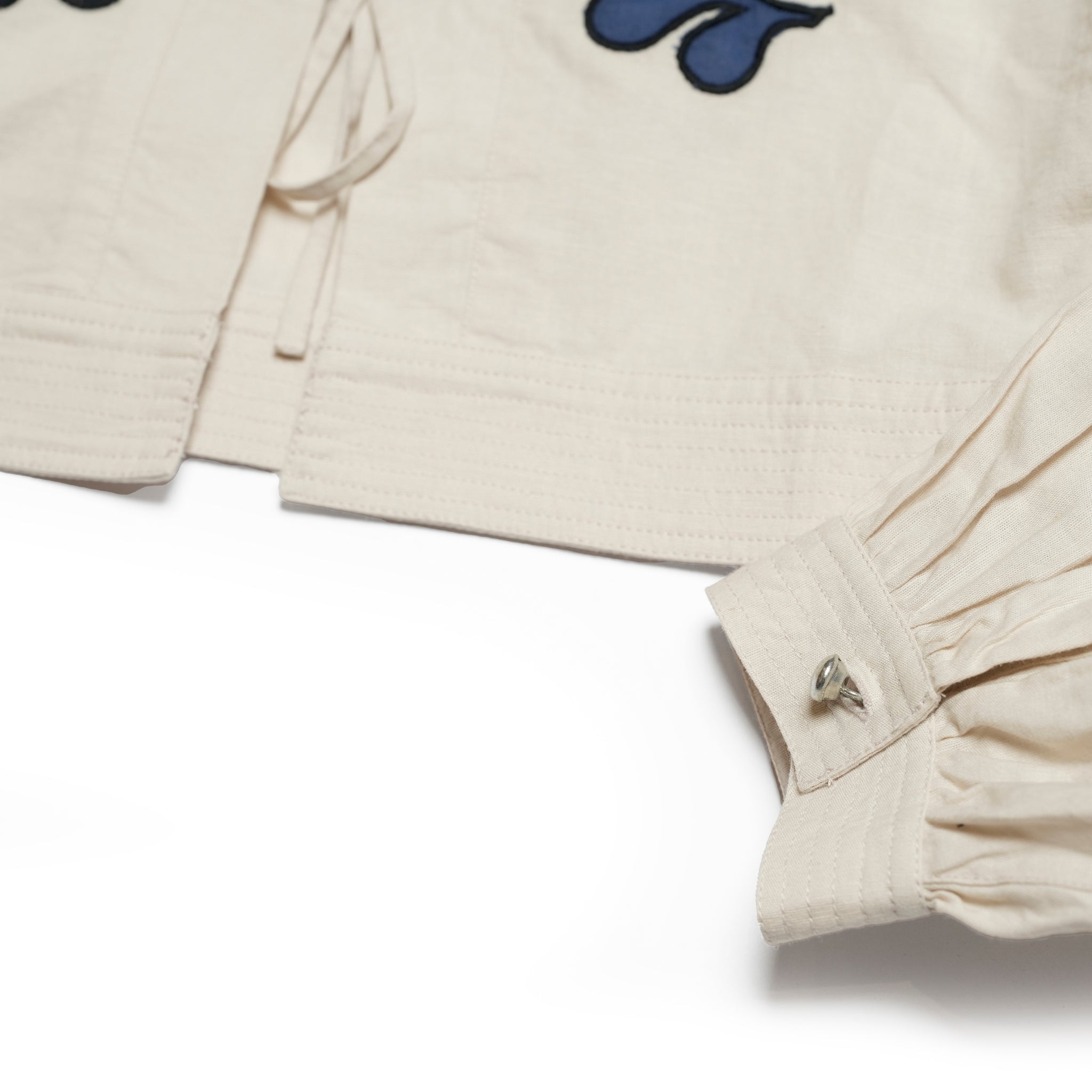 020151SF2_Ecru | COTTON LINEN PATCHWORK EMBROIDERY TOP | Color:Ecru【SARA MALLIKA_サラマリカ】【archive】