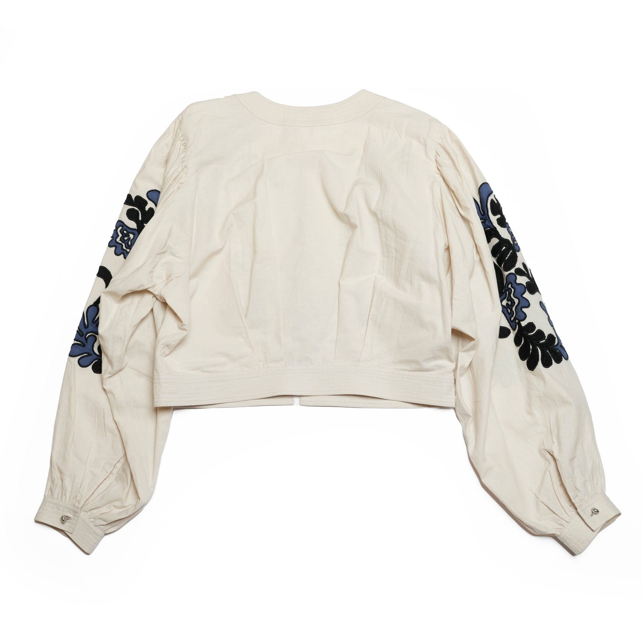 020151SF2_Ecru | COTTON LINEN PATCHWORK EMBROIDERY TOP | Color:Ecru【SARA MALLIKA_サラマリカ】【archive】