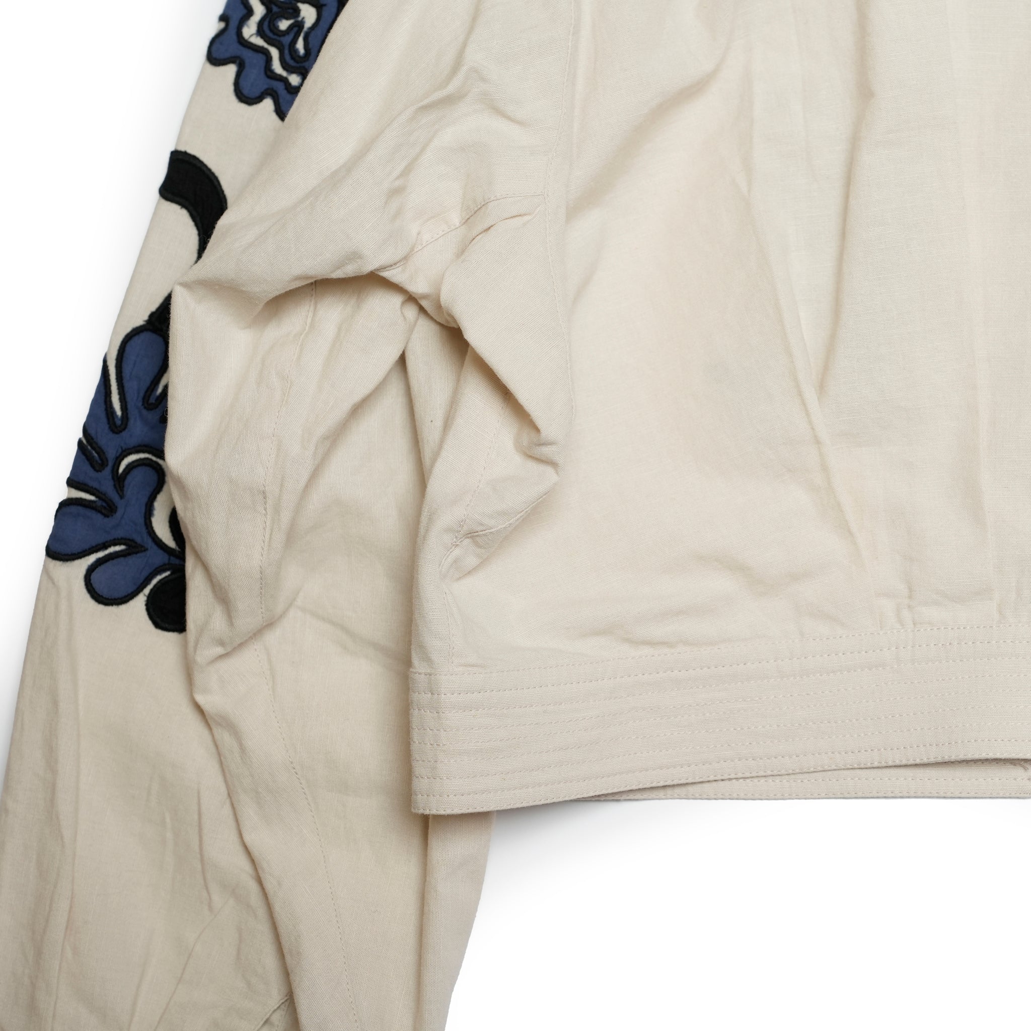 020151SF2_Ecru | COTTON LINEN PATCHWORK EMBROIDERY TOP | Color:Ecru【SARA MALLIKA_サラマリカ】【archive】