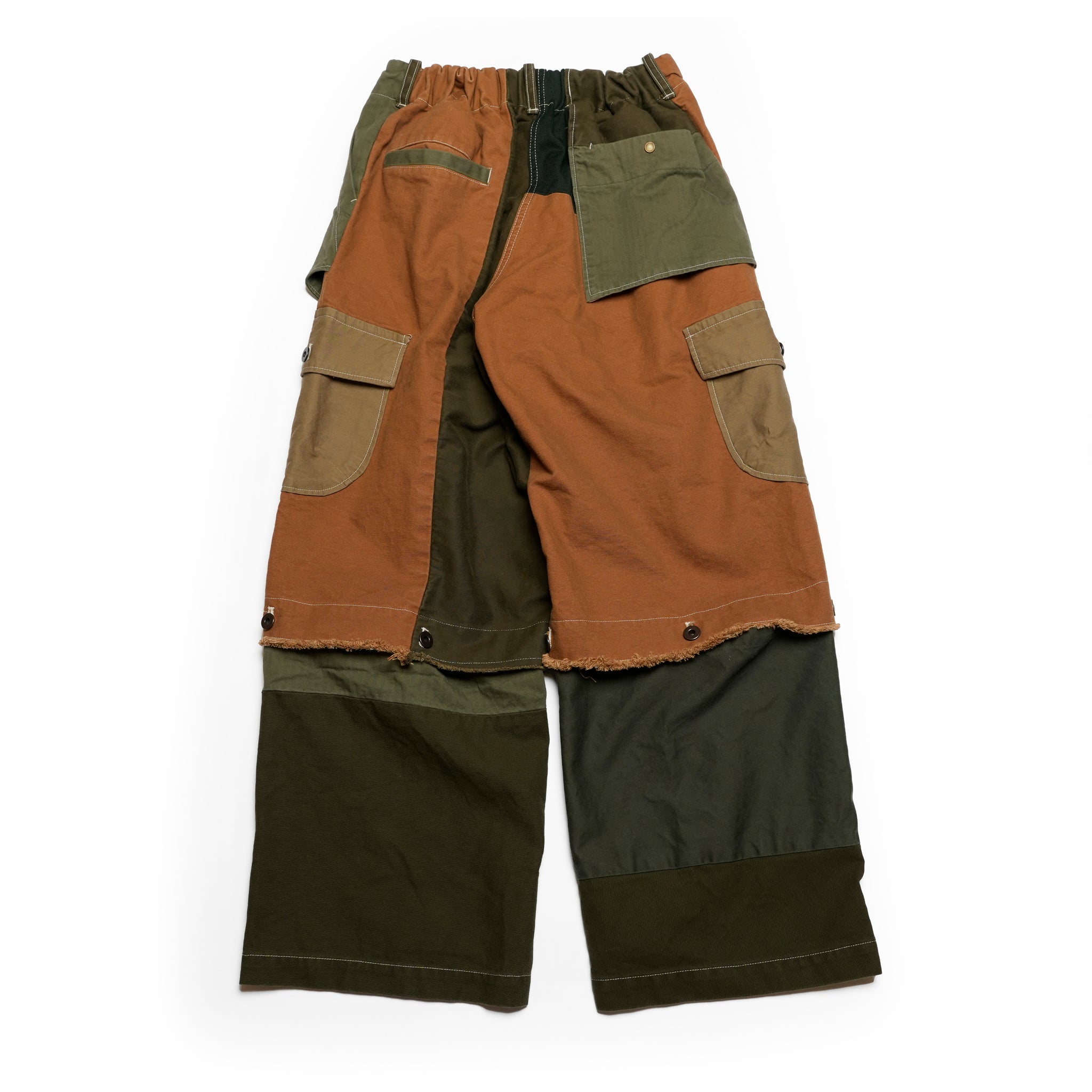 ミリタリーテイストの2WAYカーゴパンツ | 膝下が取り外せるショーツ仕様 | アースカラーの6色切り替え