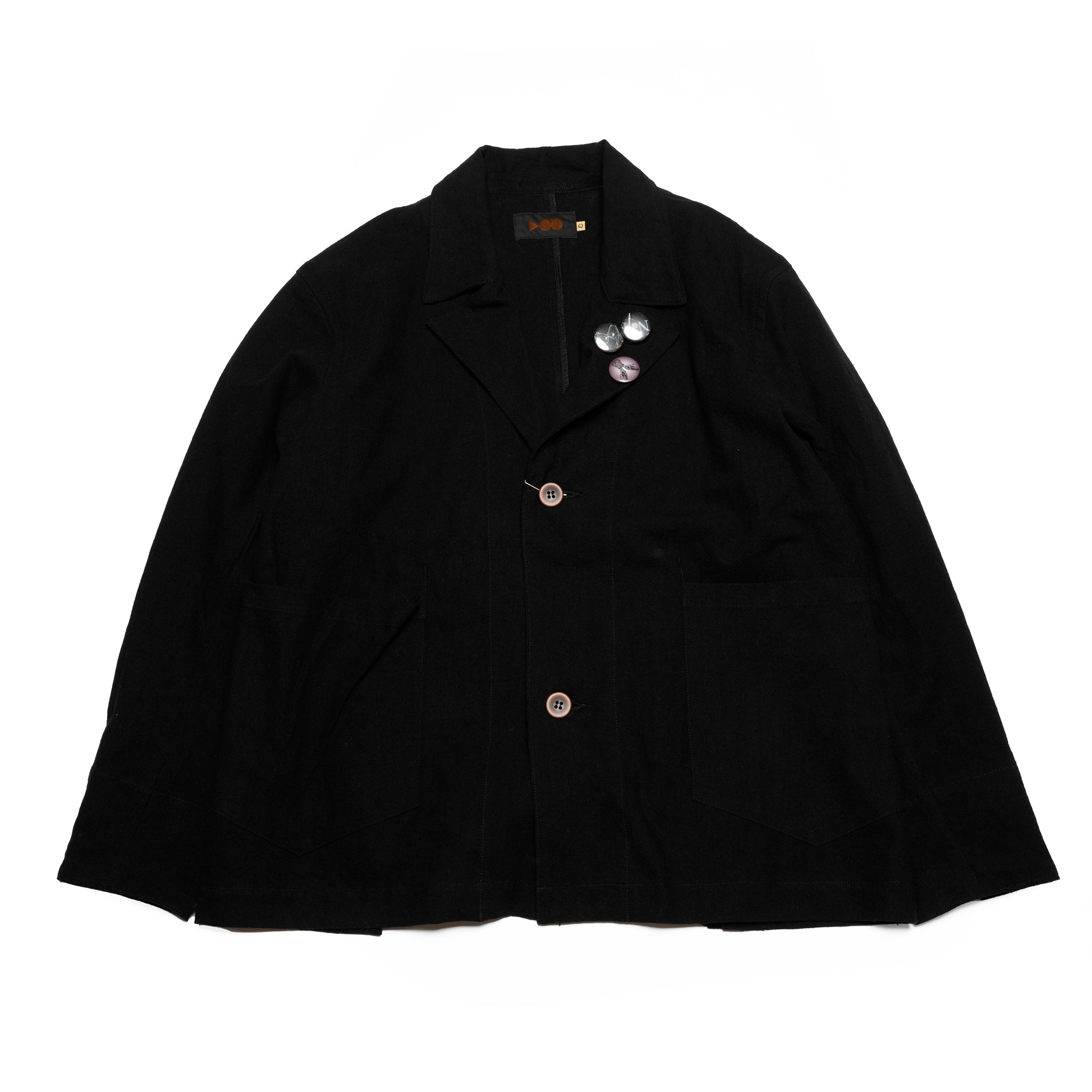 VOO-1222_Black | LINEN 2B JKT | Color:Black【VOO_ヴォー】【archive】