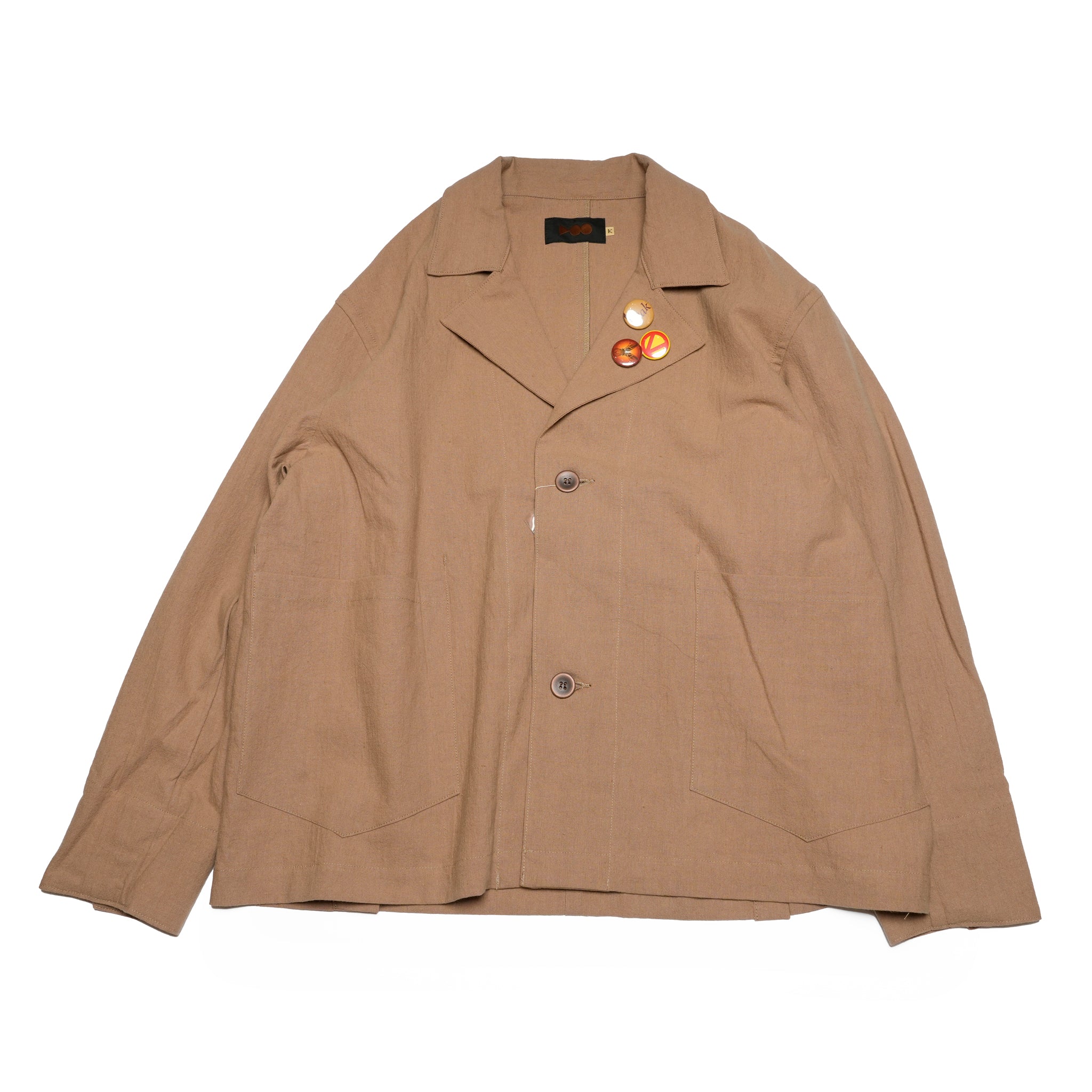 VOO-1222_Camel | LINEN 2B JKT | Color:Camel【VOO_ヴォー】