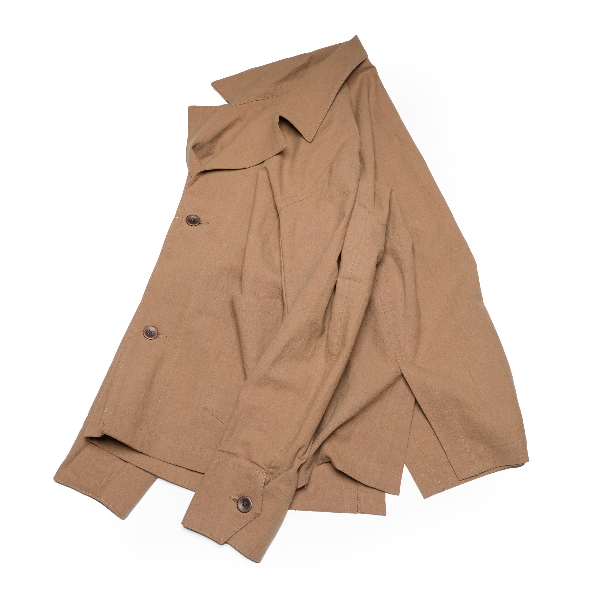 VOO-1222_Camel | LINEN 2B JKT | Color:Camel【VOO_ヴォー】
