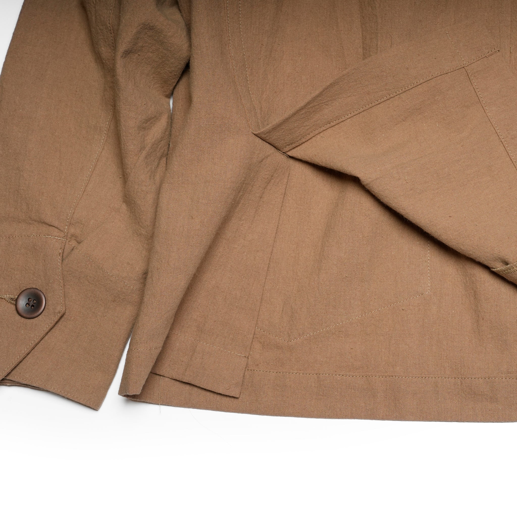 VOO-1222_Camel | LINEN 2B JKT | Color:Camel【VOO_ヴォー】