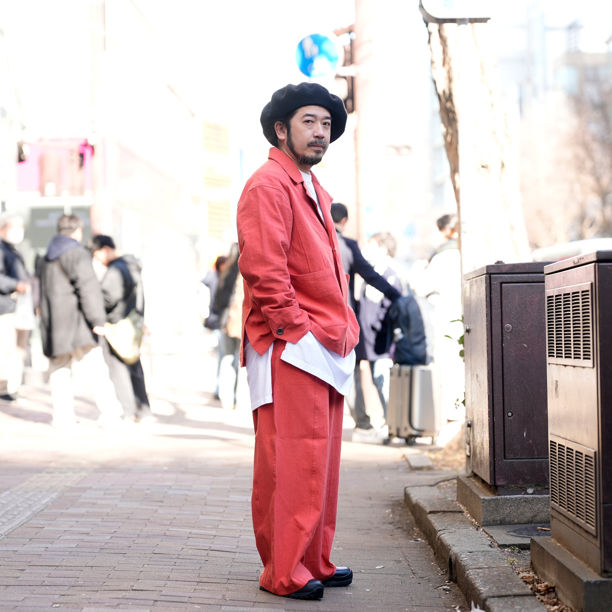VOO-1222_Soft Red | LINEN 2B JKT | Color:Soft Red【VOO_ヴォー】【archive】