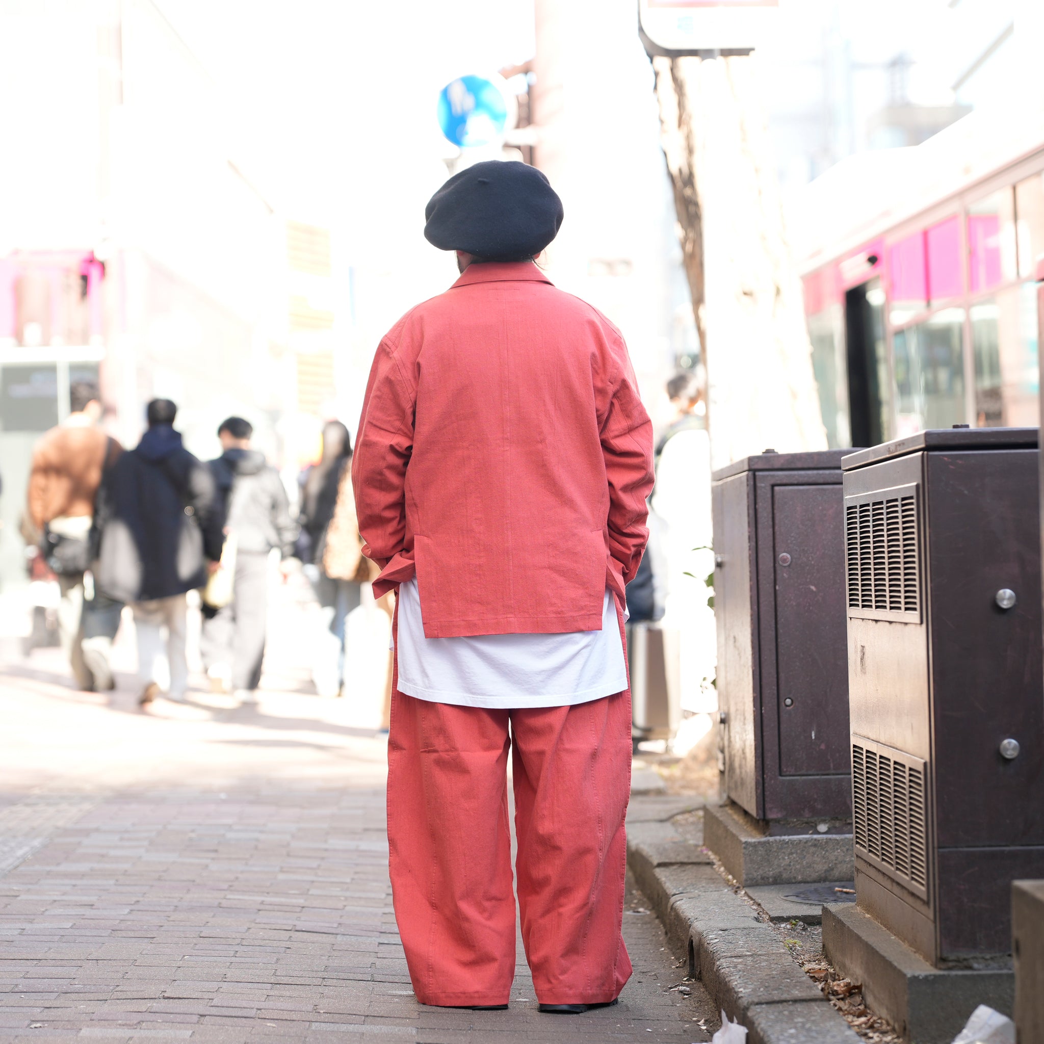 VOO-1223_Soft Red | LINEN BALLOON EZ | Color:Soft Red【VOO_ヴォー】