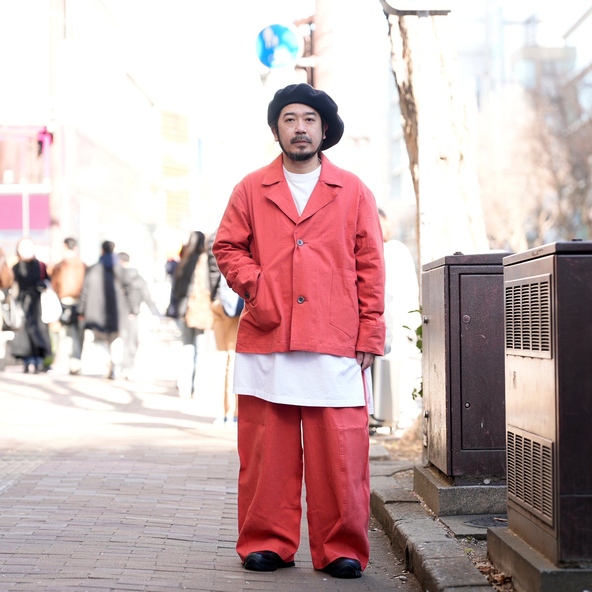 VOO-1222_Soft Red | LINEN 2B JKT | Color:Soft Red【VOO_ヴォー】【archive】