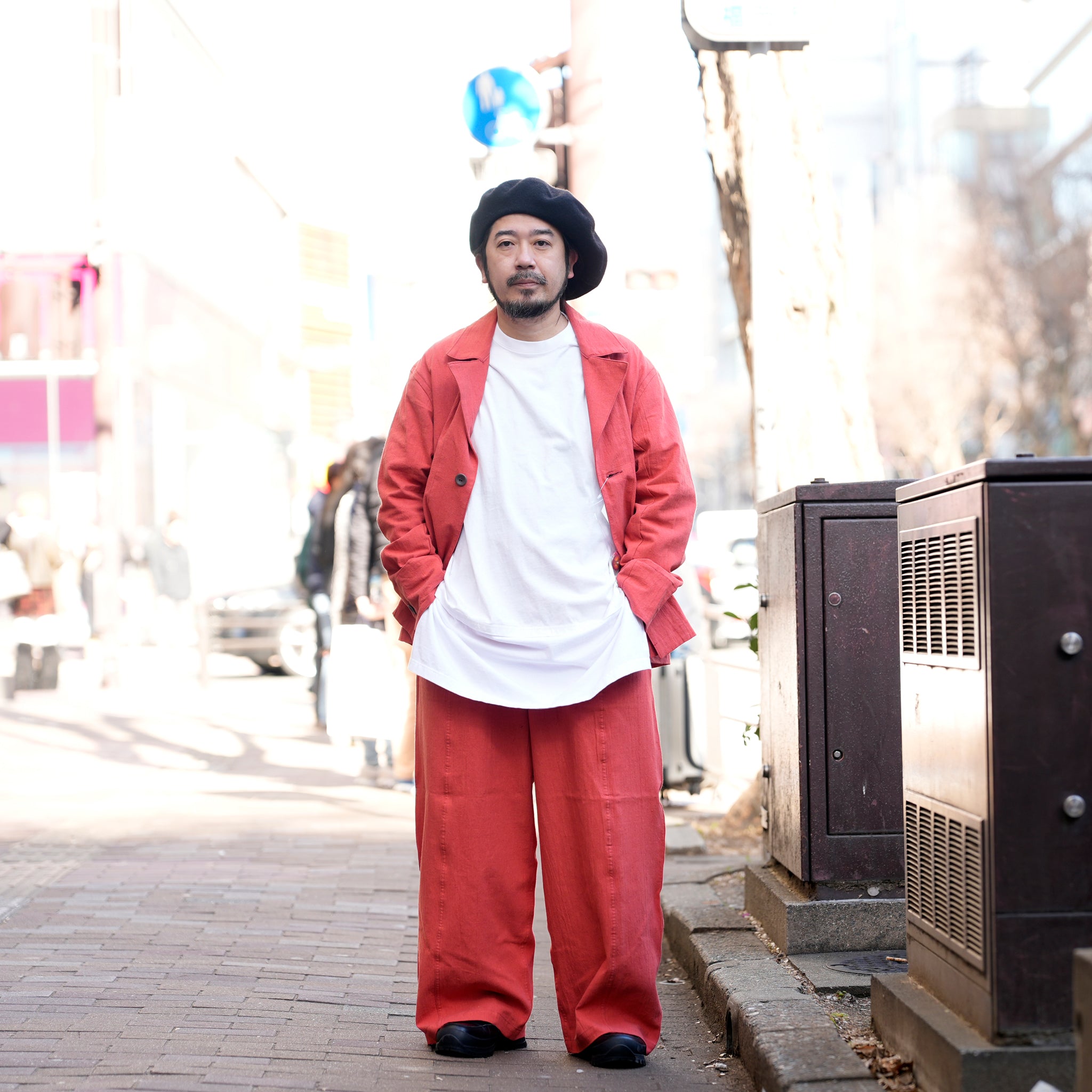 VOO-1223_Soft Red | LINEN BALLOON EZ | Color:Soft Red【VOO_ヴォー】