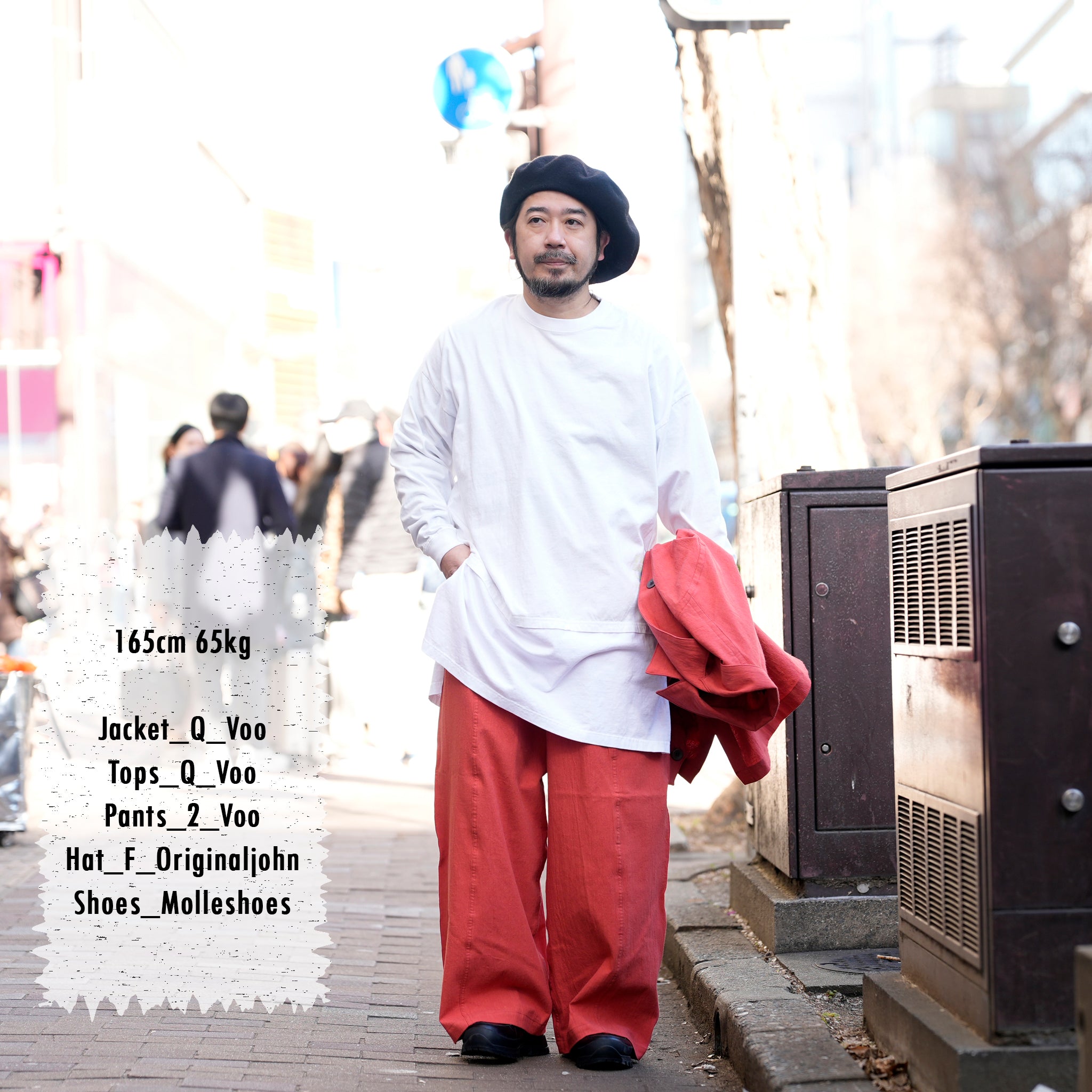 VOO-1222_Soft Red | LINEN 2B JKT | Color:Soft Red【VOO_ヴォー】【archive】