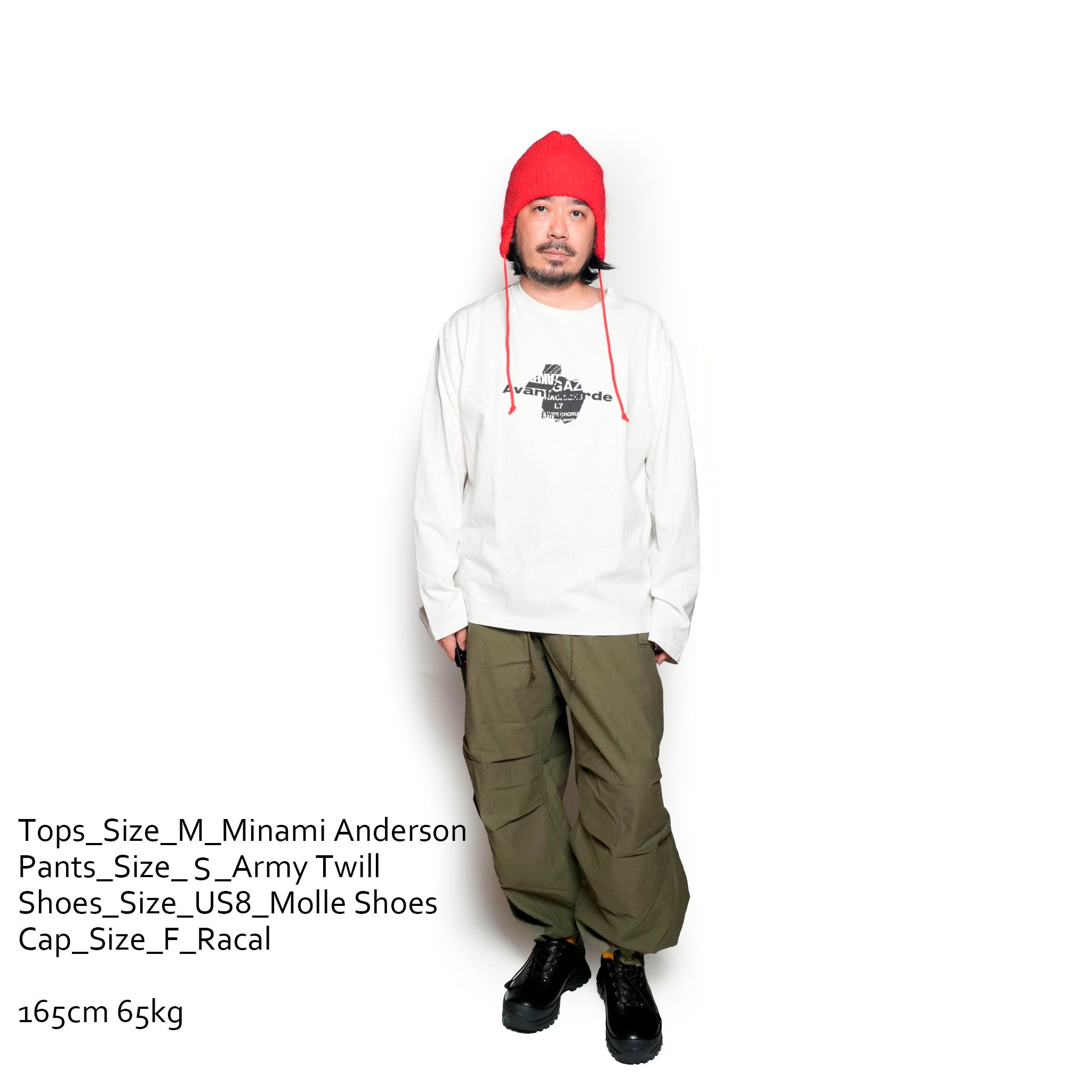 24#03-5A30-0_White | AVANT-GARDE-ロンTEE | Color:White【MINAMI ANDERSON_ミナミアンダーソン】