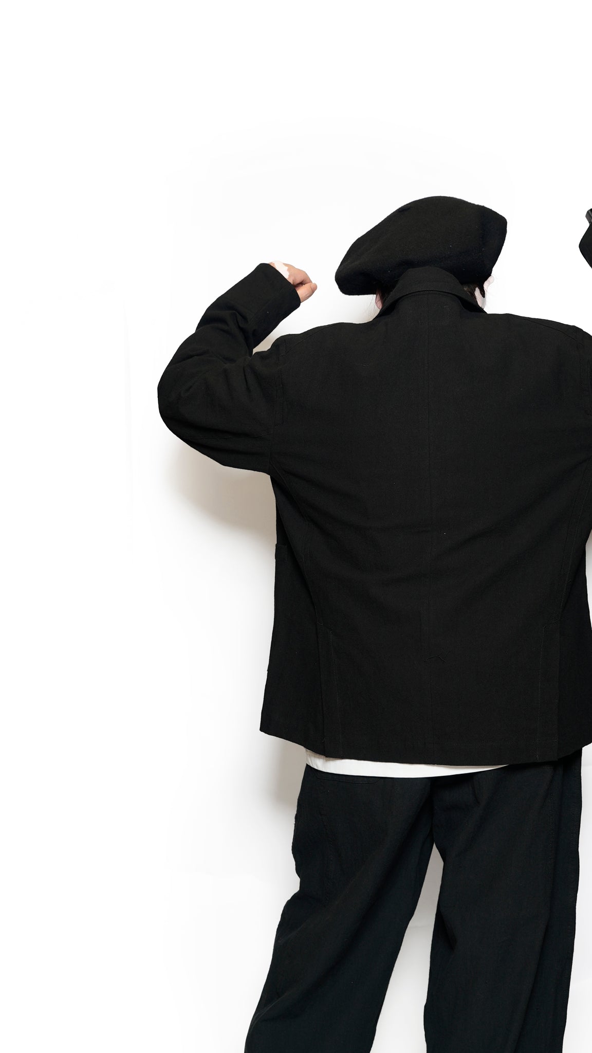 VOO-1222_Black | LINEN 2B JKT | Color:Black【VOO_ヴォー】
