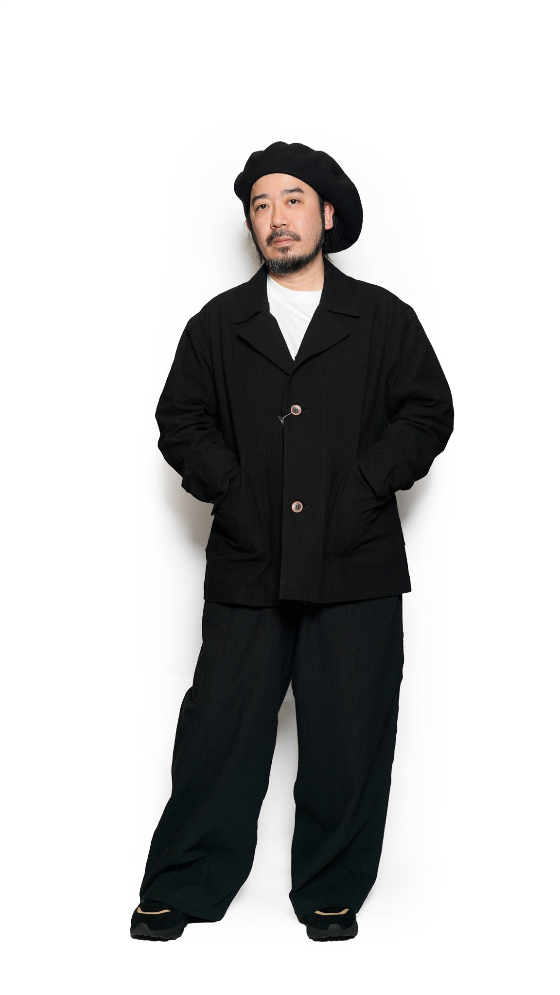 VOO-1222_Black | LINEN 2B JKT | Color:Black【VOO_ヴォー】【archive】