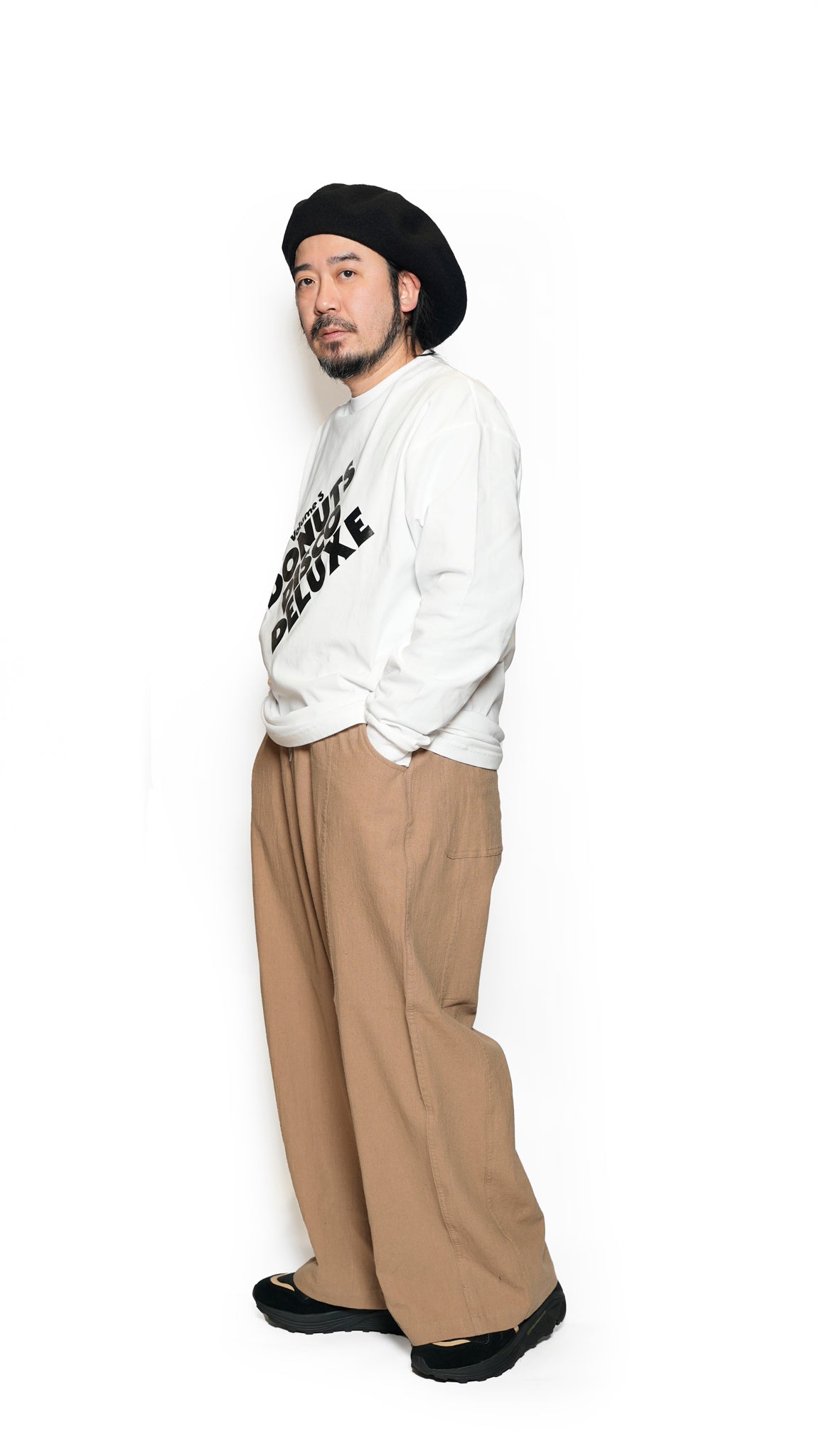 VOO-1223_Camel | LINEN BALLOON EZ | Color:Camel【VOO_ヴォー】